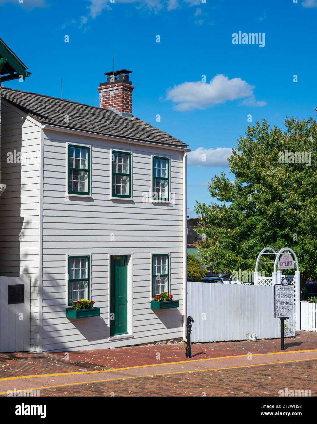 Mark Twain's Boyhood Home in Hannibal, Missouri Stockfoto