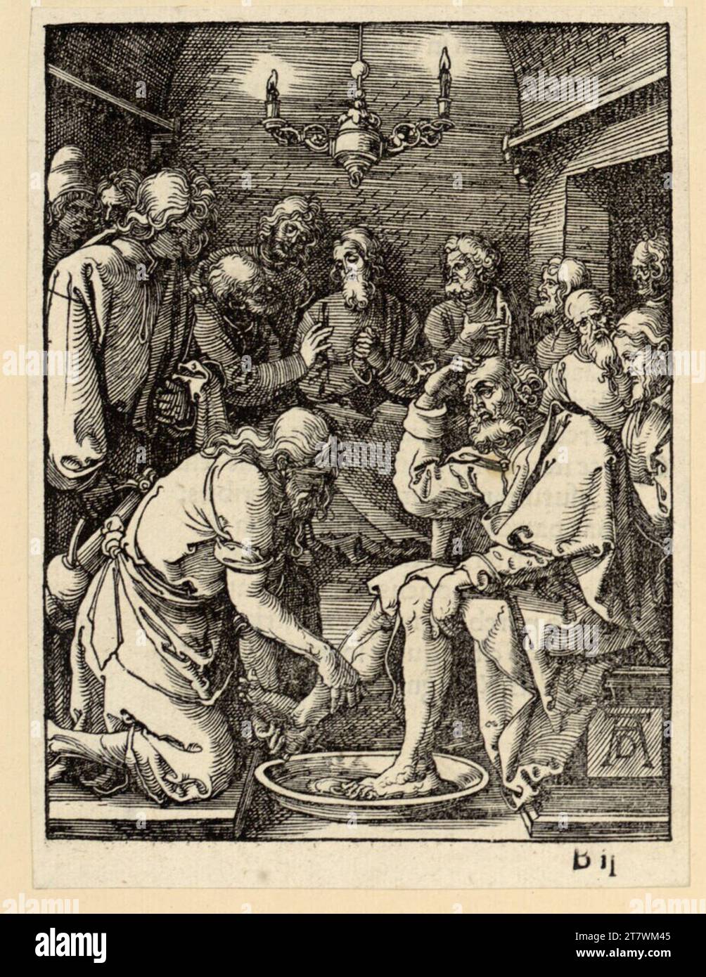 Albrecht Dürer die Fußwäsche (kleine Leidenschaft, 10). Holzschnitt um 1508/09 Stockfoto