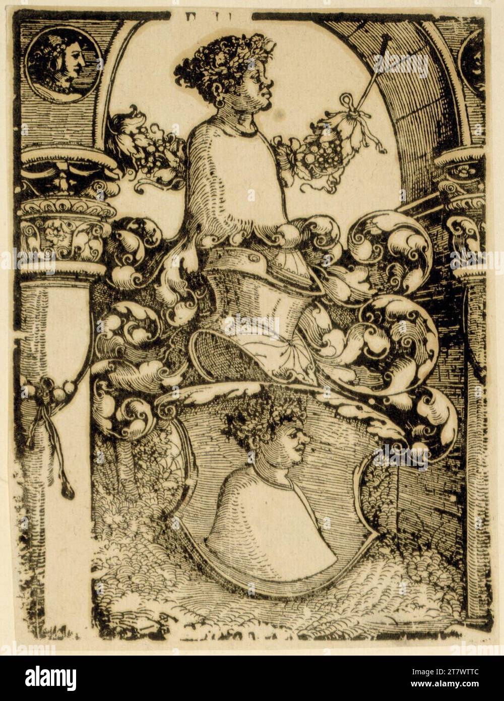 Hans Schäufelin Hartmann Schedels Wappen. Holzschnitt um 1513 Stockfoto