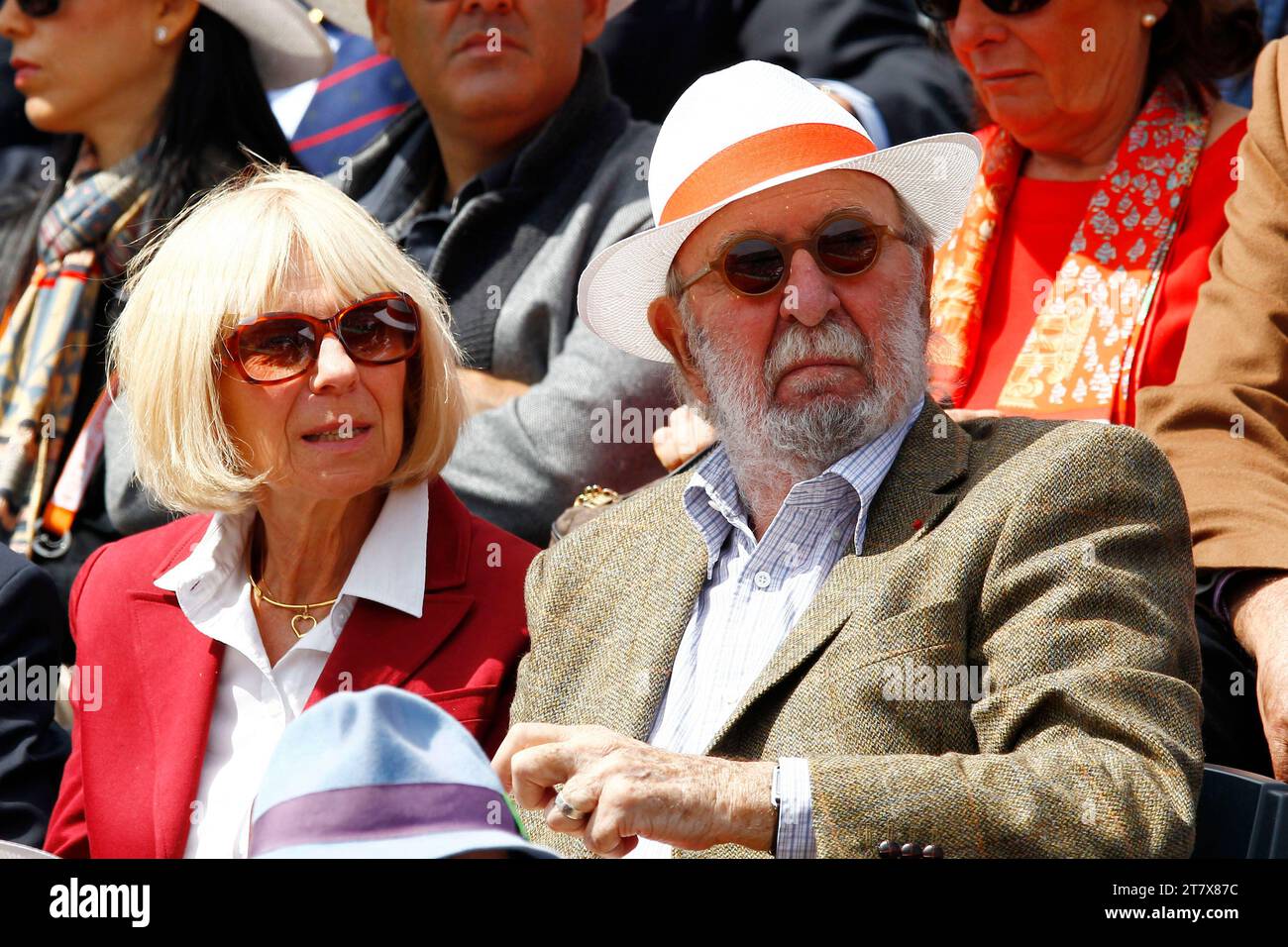 TENNIS - GRAND SLAM - ROLAND GARROS 2012 - PARIS (FRA) - TAG 10 - 05/06/2012 - FOTO LOIC BARATOUX / DPPI - JEAN-PIERRE MARIELLE / FRANZÖSISCHER SCHAUSPIELER Stockfoto