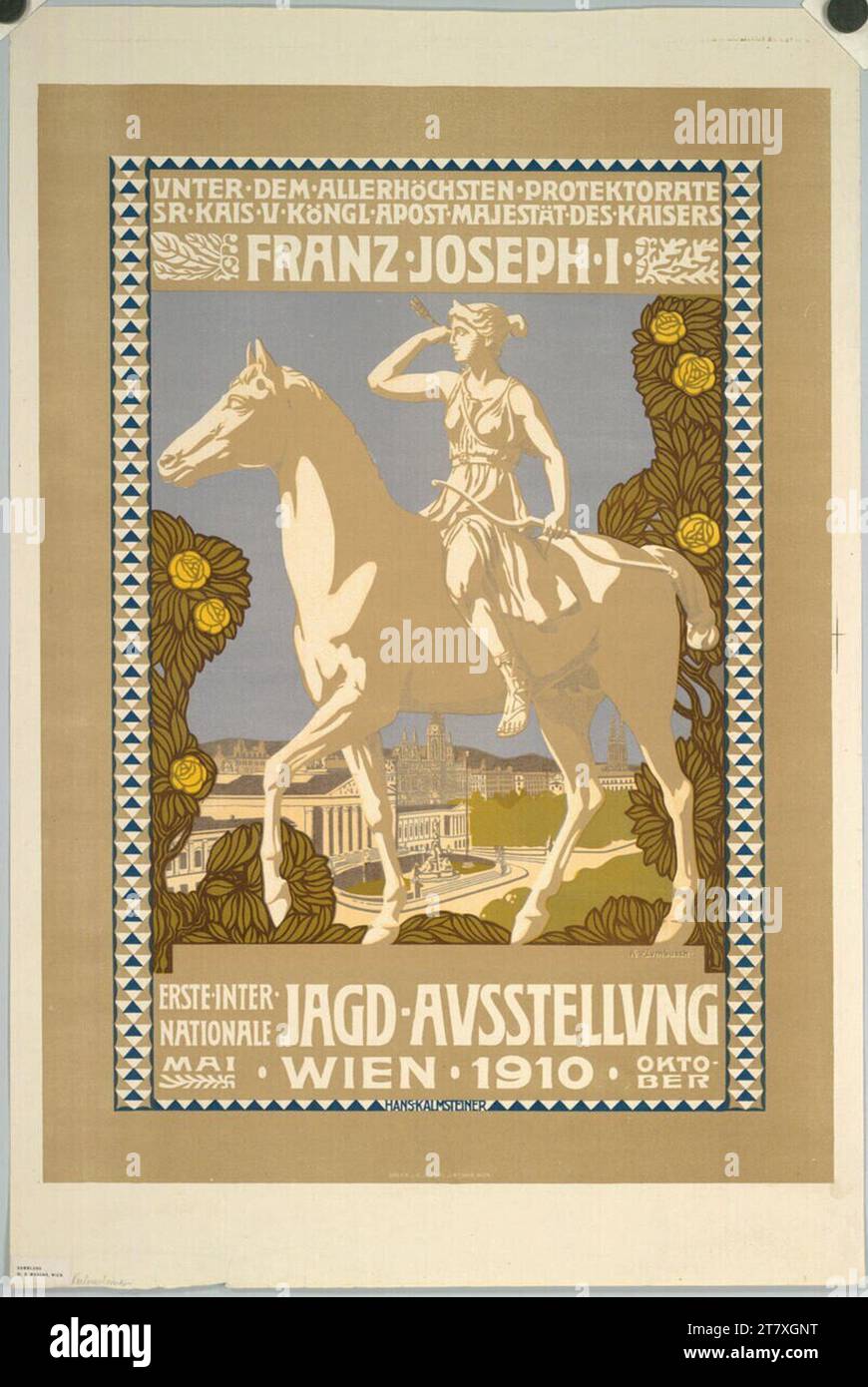 Hans Kalmsteiner erste internationale Jagdausstellung, Wien 1910. Farbe 1910 , 1910 Stockfoto