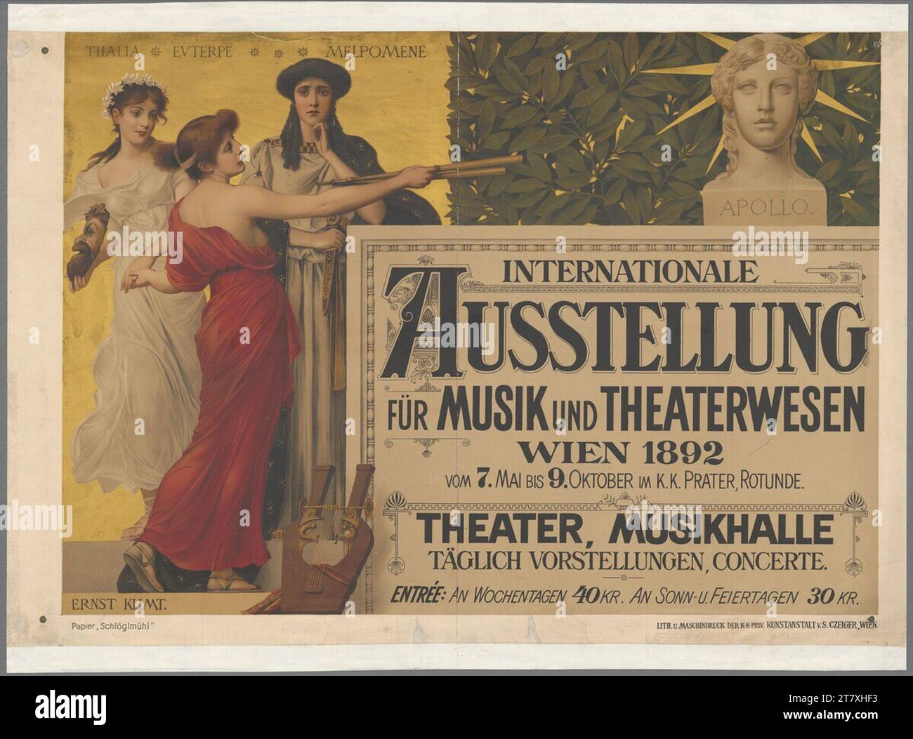 Ernst Klimt Internationale Ausstellung für Musik und Theater; Wien 1892; K.K. Prater, rotunda. Farbe 1892 , 1892 Stockfoto