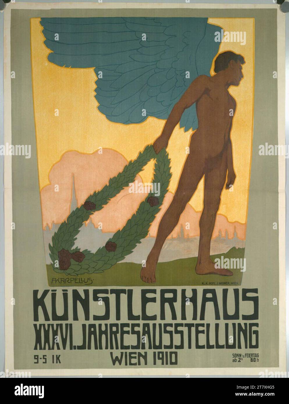 Adolf Karpellus Künstlerhaus; XXXVI. Jahresausstellung; Wien 1910. Farbe 1910 , 1910 Stockfoto