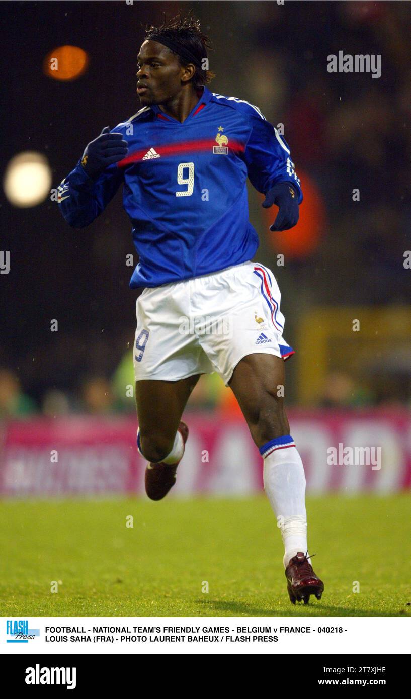 FUSSBALL - FREUNDSCHAFTSSPIELE DER NATIONALMANNSCHAFT - BELGIEN GEGEN FRANKREICH - 040218 - LOUIS SAHA (FRA) - FOTO LAURENT BAHEUX / FLASH PRESS Stockfoto