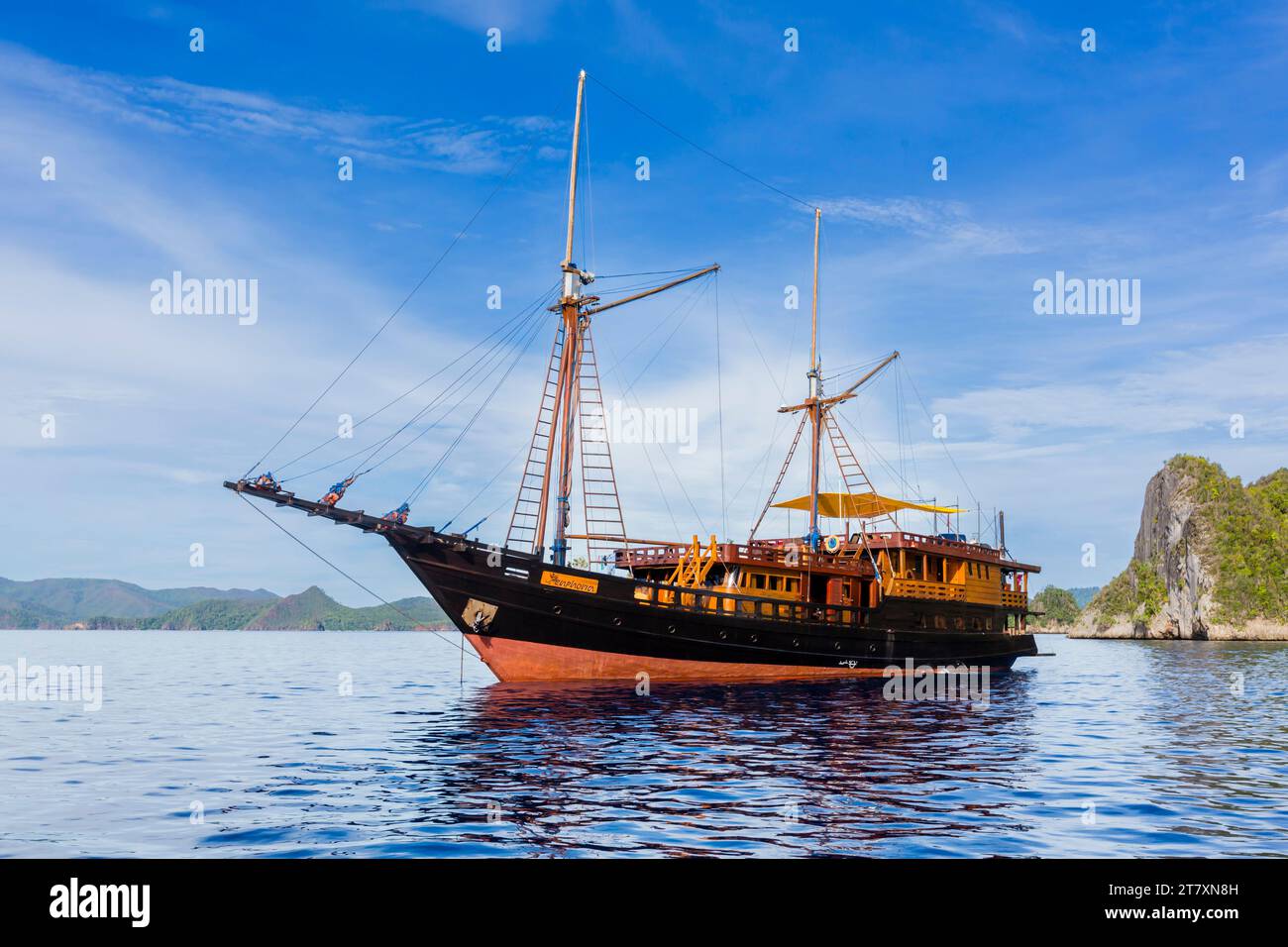 Das Tauchboot Amphoria, Bangka Island, vor der nordöstlichen Spitze von Sulawesi, Indonesien, Südostasien, Asien Stockfoto