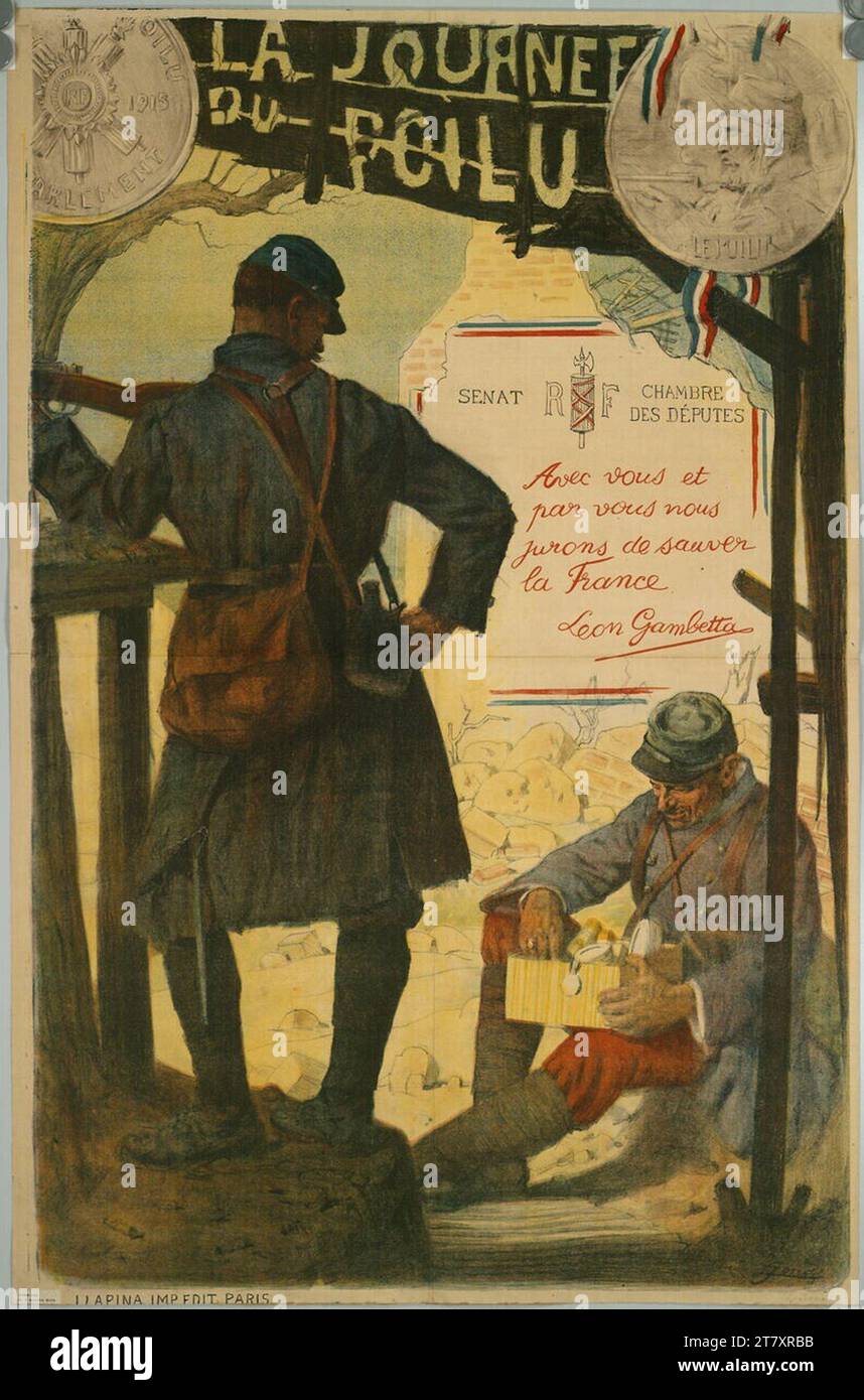 Lucien Hector Jonas Hairy Day; 1915. Farbe 1915 , 1915 Stockfoto