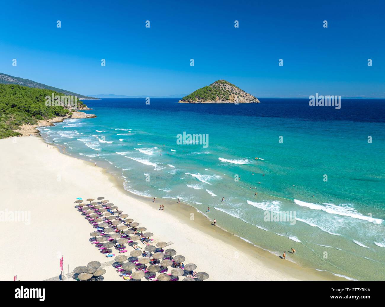 Paradise Beach, Thassos Island, Griechische Inseln, Griechenland, Europa Stockfoto