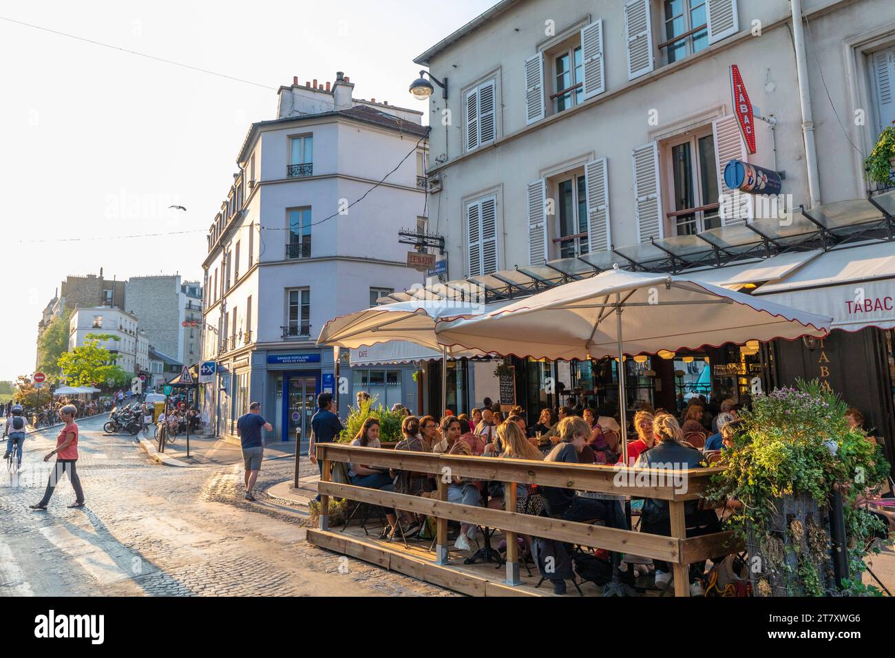 Cafe Restaurant, Montmartre, Paris, Frankreich, Europa Stockfoto