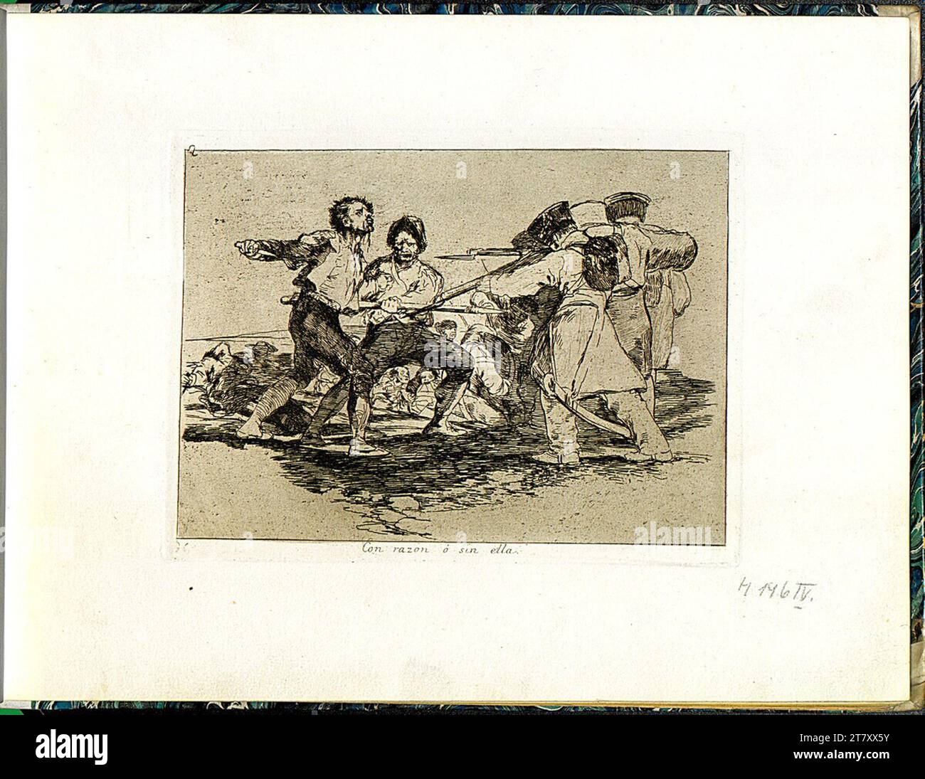 Francisco José de Goya y Lucientes die Katastrophen des Krieges: Mit Vernunft oder ohne ihn. Ätzen, Aquatint 1810 / hier: 1. Ausg. 1863 Stockfoto
