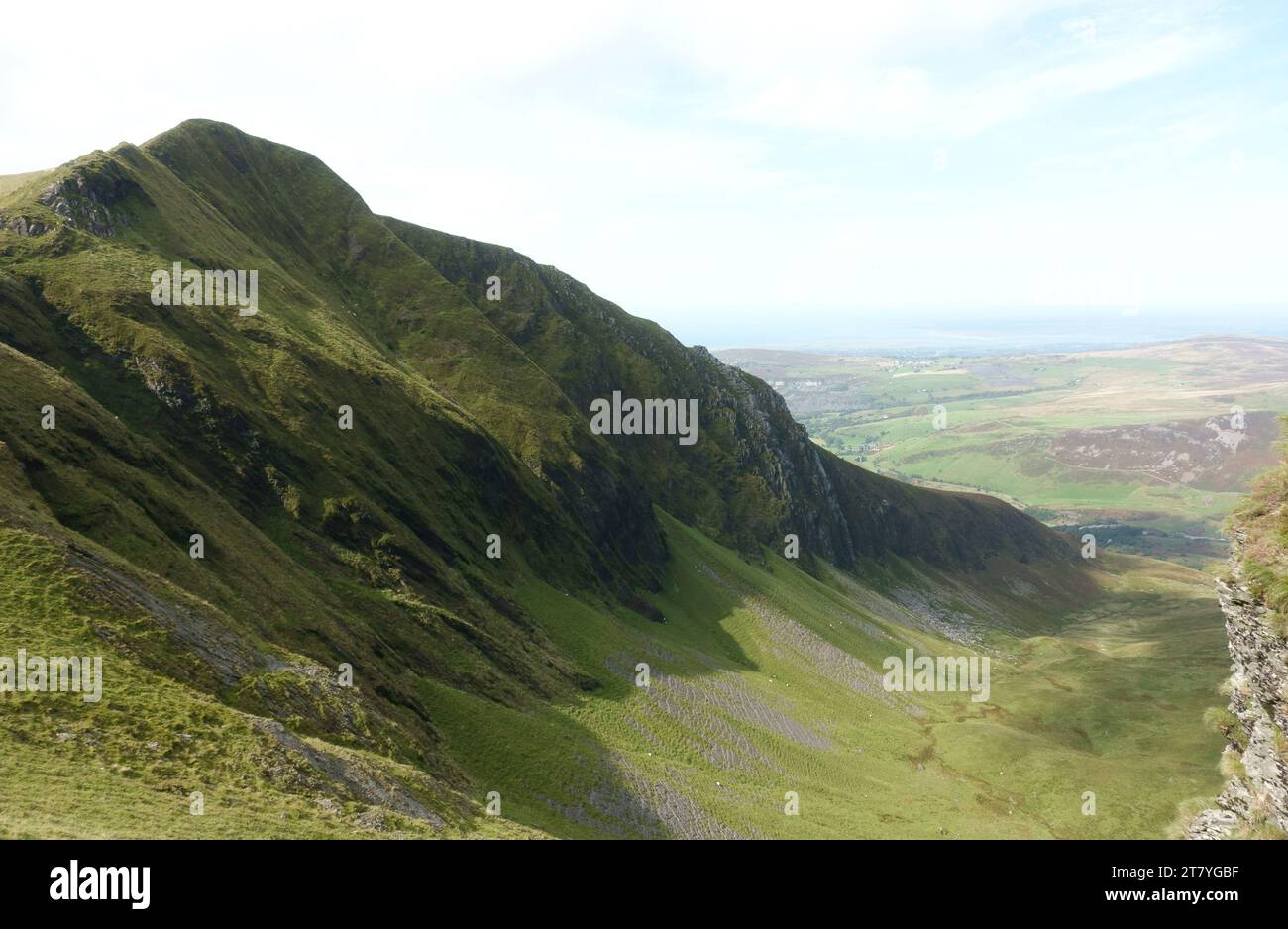 Ein Blick vom Nantlle Ridge in Snowdonia Nordwales Stockfoto