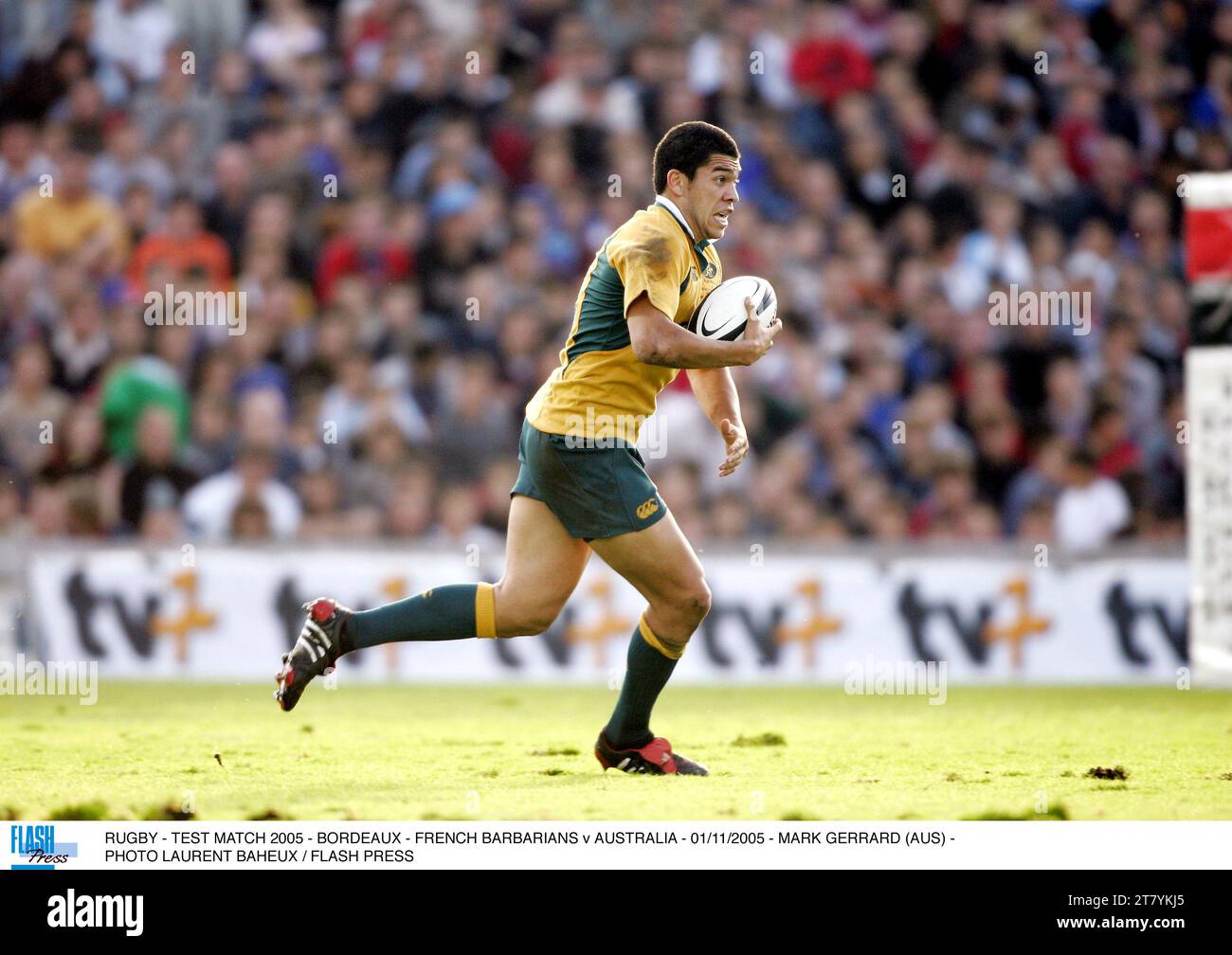 RUGBY - TESTSPIEL 2005 - BORDEAUX - FRENCH BARBARIANS GEGEN AUSTRALIEN - 01/11/2005 - MARK GERRARD (AUS) - FOTO LAURENT BAHEUX / FLASH PRESS Stockfoto