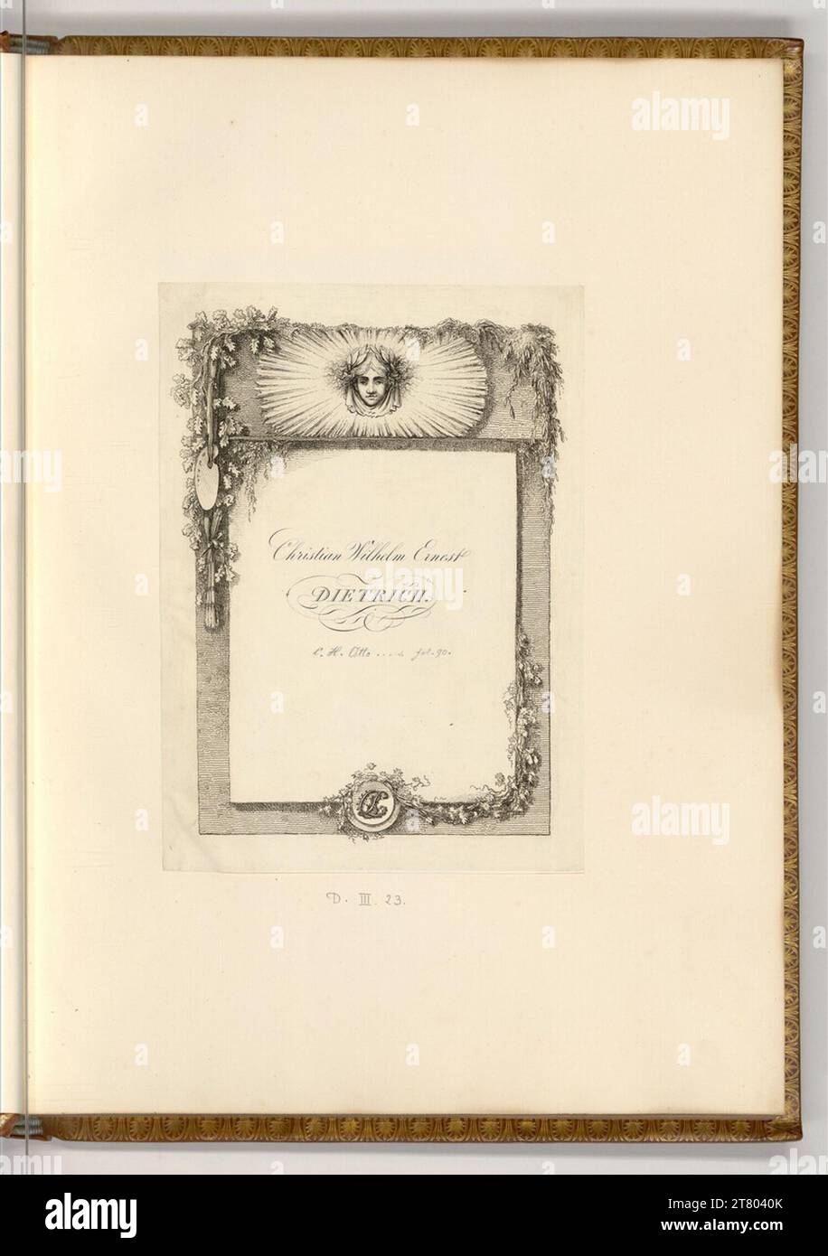 Joseph Fischer (ausführende r Künstler in) Christian Wilhelm Ernst Dietrich S. 1-89, C. H. Otto S. 90-. Ätzen nach 1822 Stockfoto