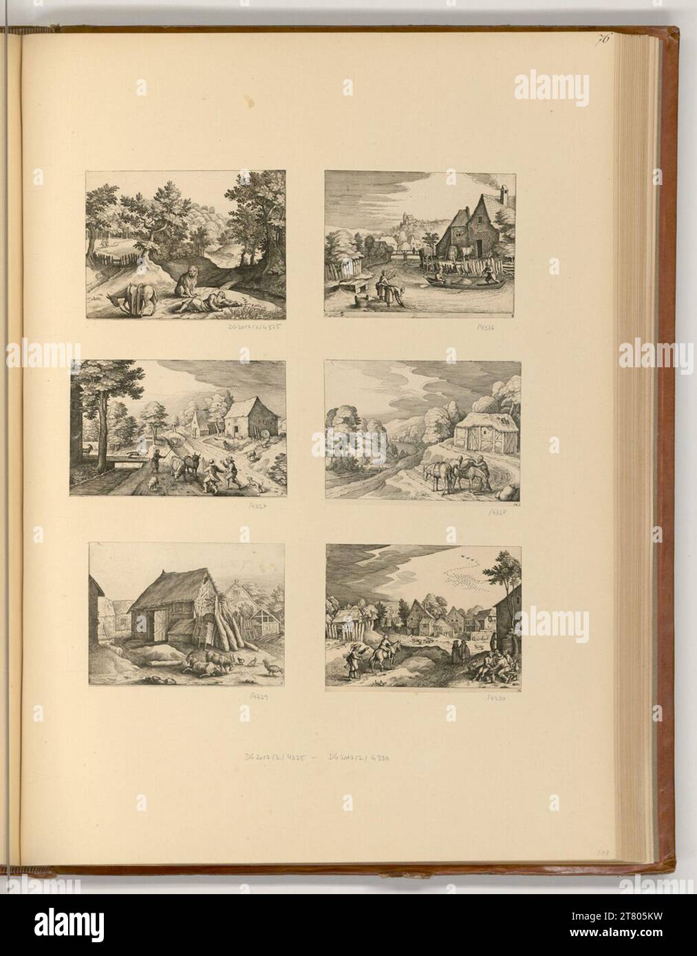 Matthäus Merian der Ältere Dorflandscapes. Ätzen 1620 , 1620 Stockfoto