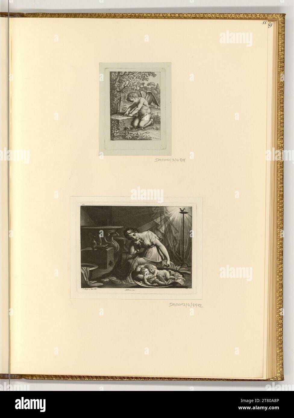 Karl Russ (ausführende r Künstler in) Liebe; Alkmene. Ätzen 1808; 1811 Stockfoto