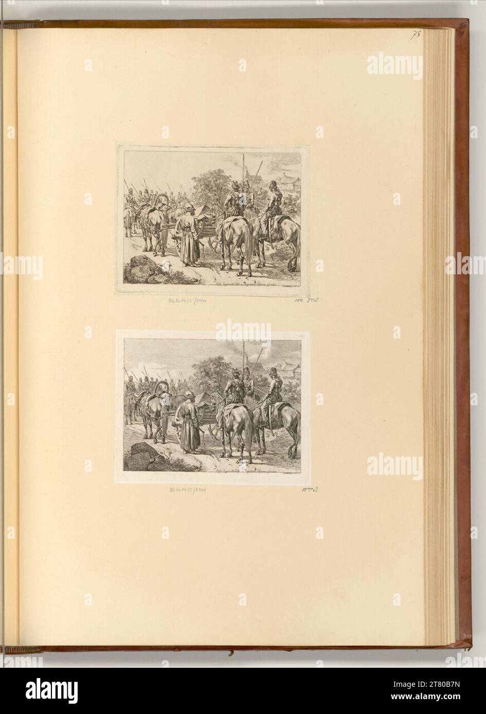 Johann Christoph Erhard (ausführende r Künstler in) russische Regimes Casse. Ätzen 1815 , 1815 Stockfoto