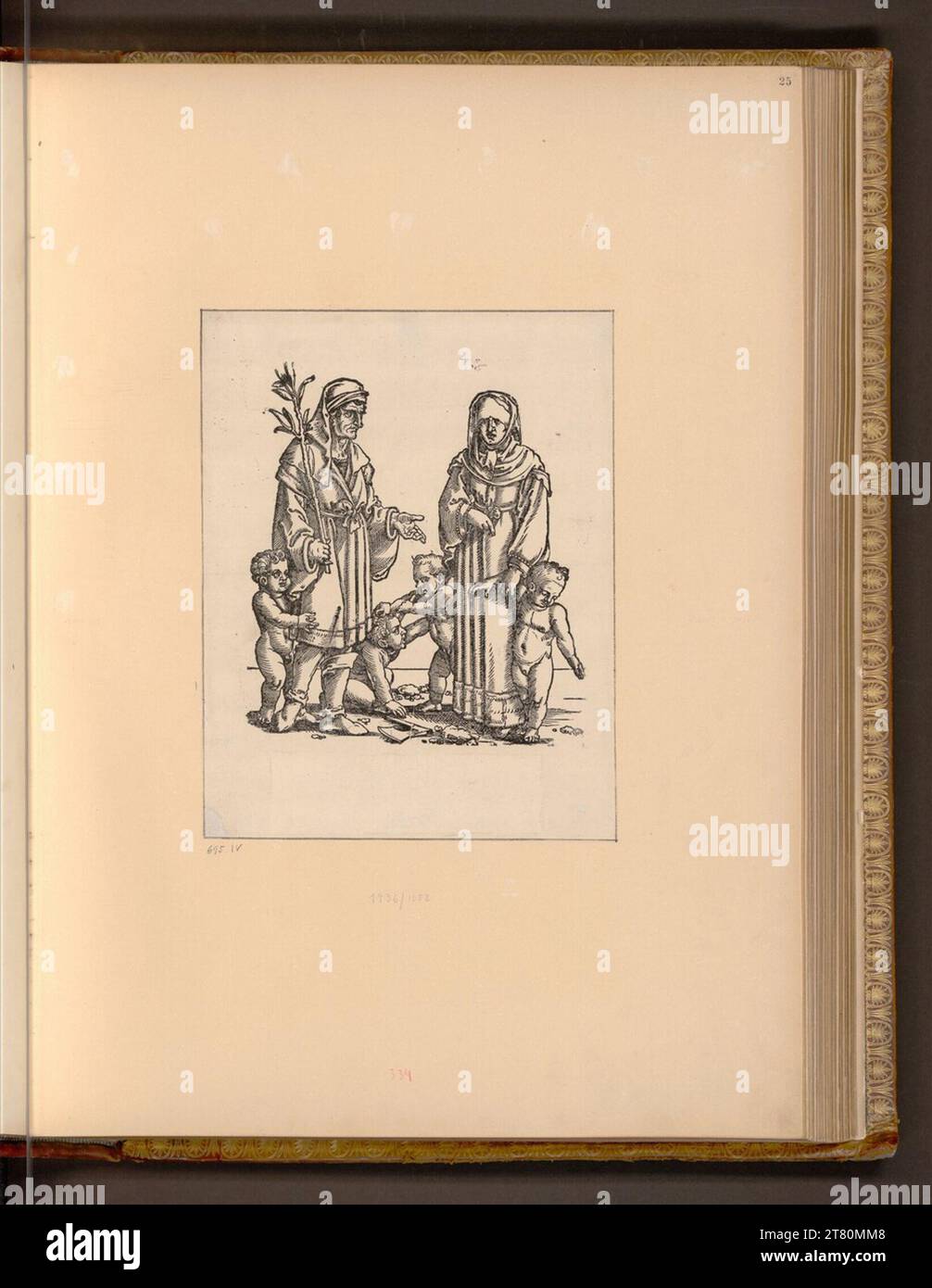 Sebald Beham Henoch und seine Frau. Holzschnitt 1. 16. Jahrhundert Stockfoto