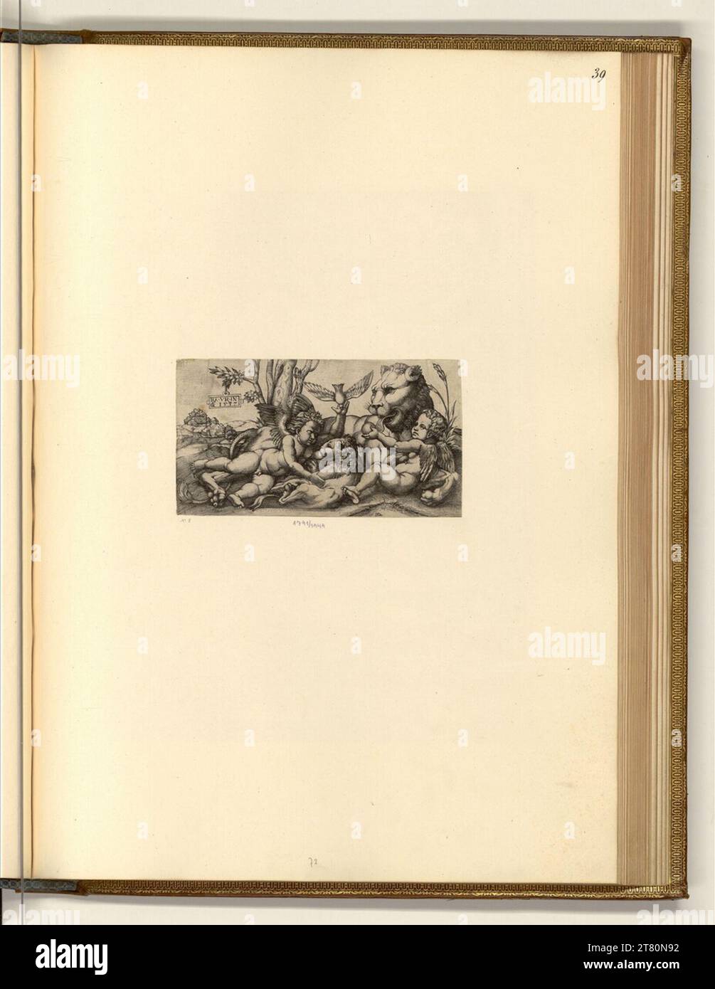 Monogrammist (unbestimmte) (unbestimmte) Gene mit Löwen. Ätzen 1537 , 1537 Stockfoto