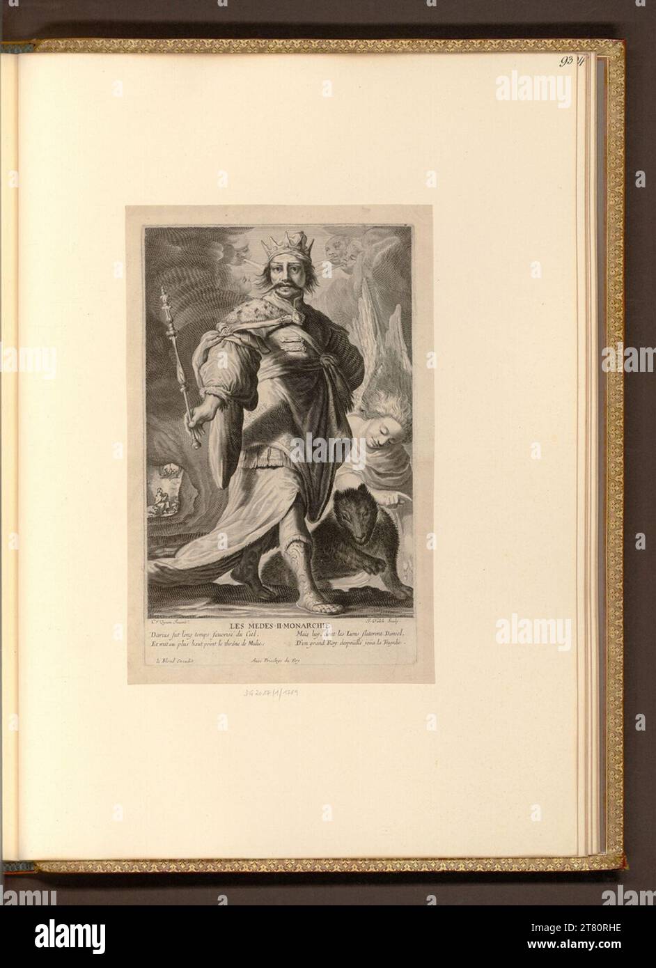 Jeremias Falck (Gravierer) die vier Gebiete der Welt: Les Medes II. Monarchie. Kupferstich, Ätzung 17. Jahrhundert, 17. Jahrhundert Stockfoto