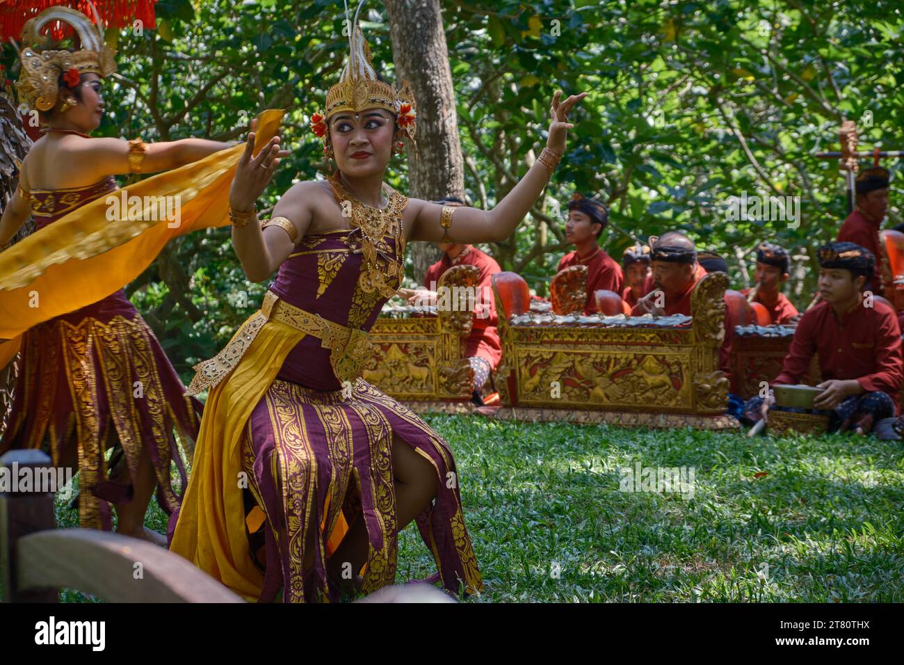 Die Geschichte von Lubdaka balinesischen Auftritten im Affenwald Ubud, Bali, Indonesien Stockfoto