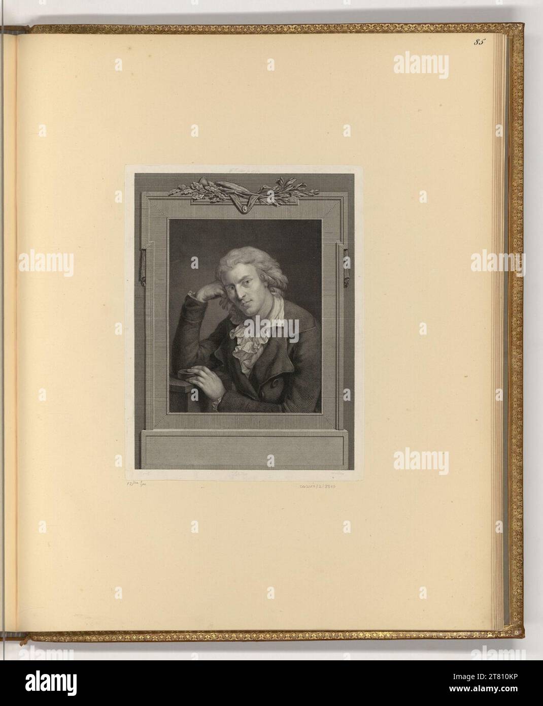 Johann Gotthard von Müller Porträt Friedrich Schiller. Kupferstich, Ätzung 1762-1830 , 1762/1830 Stockfoto