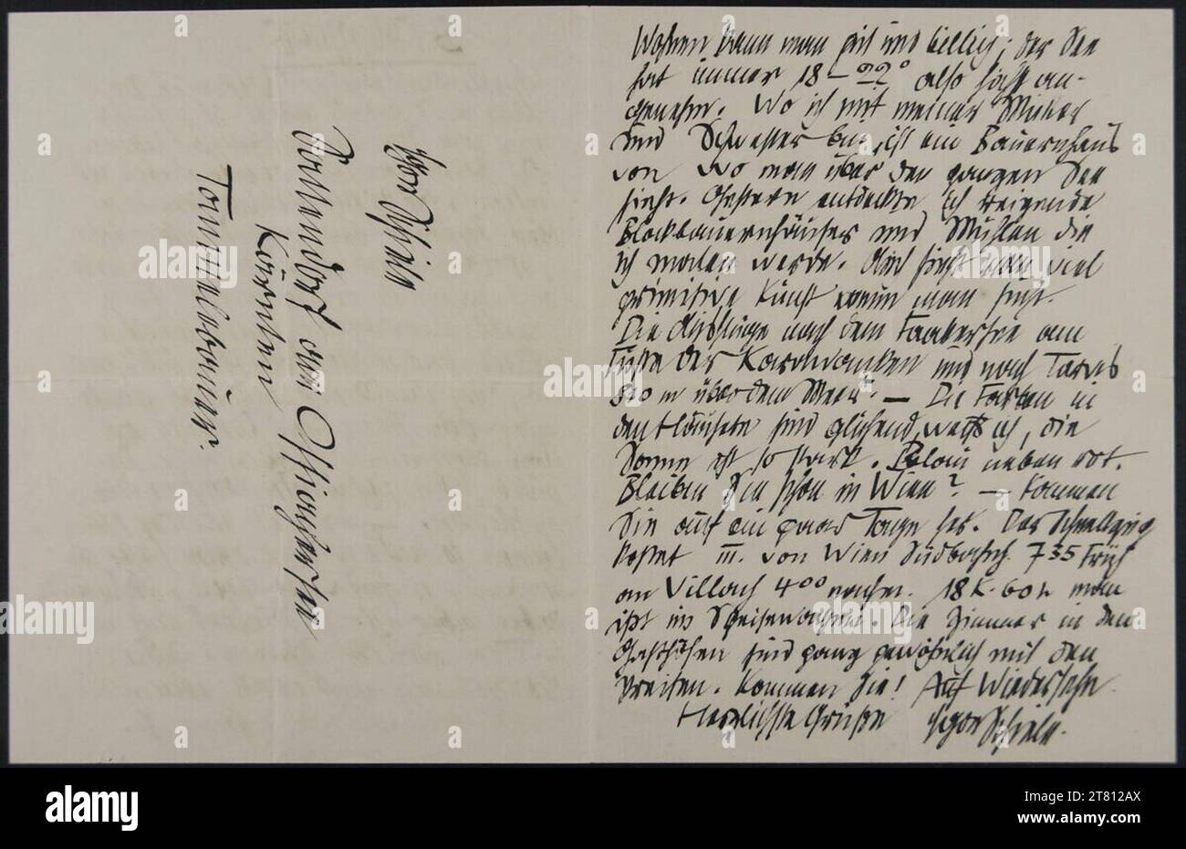 Egon Schiele (Verfasser in) Brief von Egon Schiele an Franz Hauer am 13. August 1913. Tinte (schwarz) auf Papier 13. August 1913 , 13. August 1913 Stockfoto