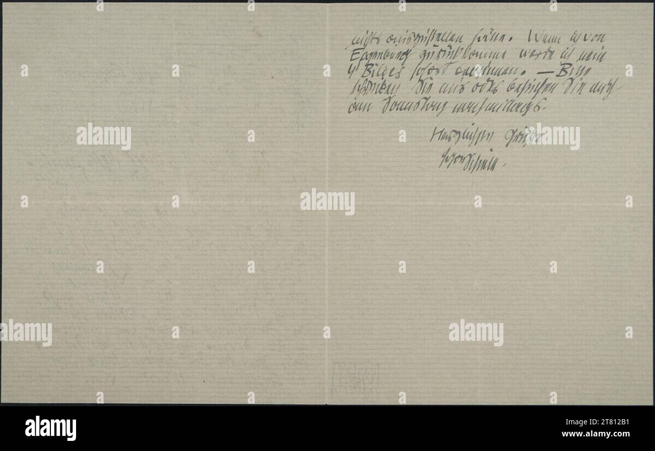 Egon Schiele (Verfasser in) Brief von Egon Schiele an Franz Hauer vom 5. Februar 1914. Tinte (schwarz) auf Papier 5. Februar 1914 , 05.02.1914 Stockfoto