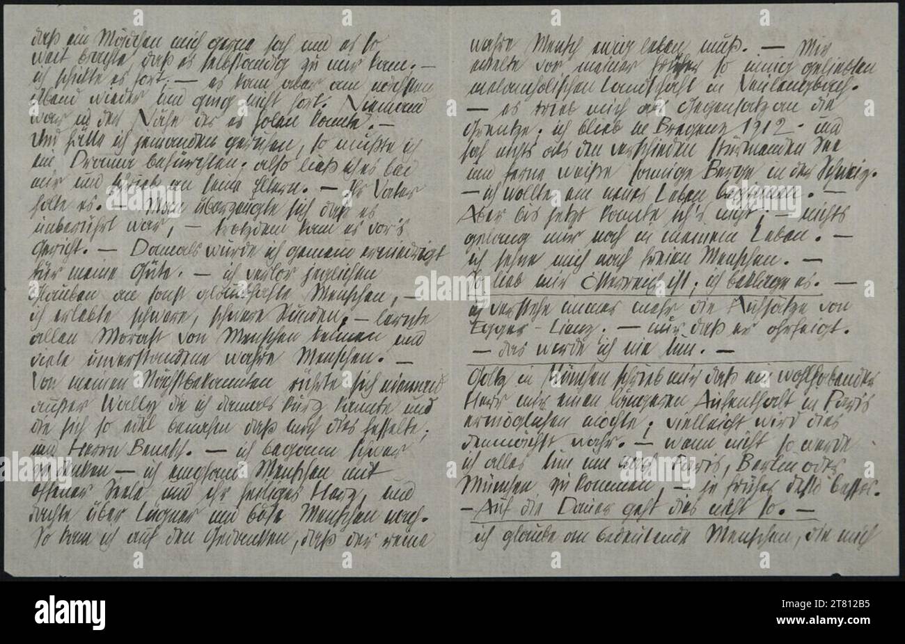 Egon Schiele (Verfasser in) Brief von Egon Schiele an Franz Hauer vom 25. Januar 1914. Tinte (schwarz) auf Papier 25. Jänner 1914 Stockfoto