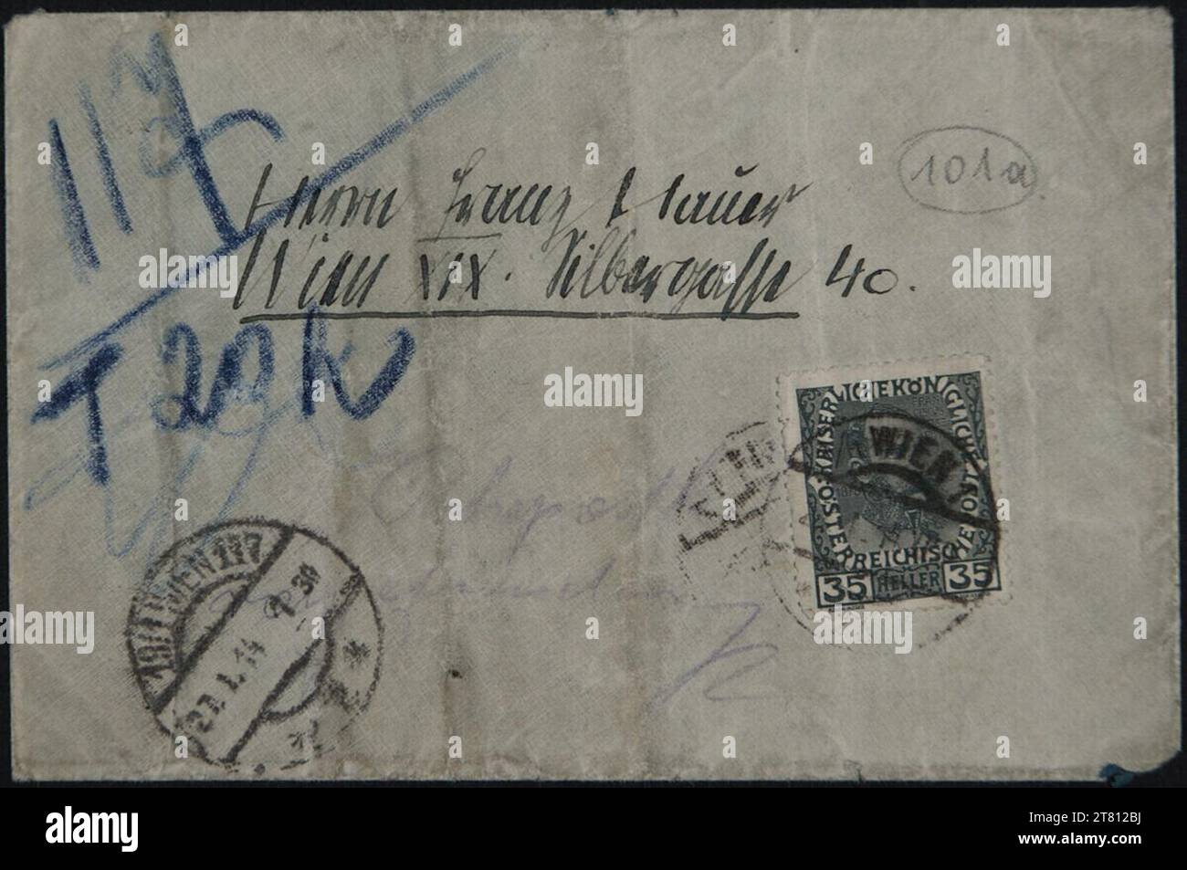 Egon Schiele (Verfasser in) Brief von Egon Schiele an Franz Hauer vom 25. Januar 1914. Tinte (schwarz) auf Papier 25. Jänner 1914 Stockfoto