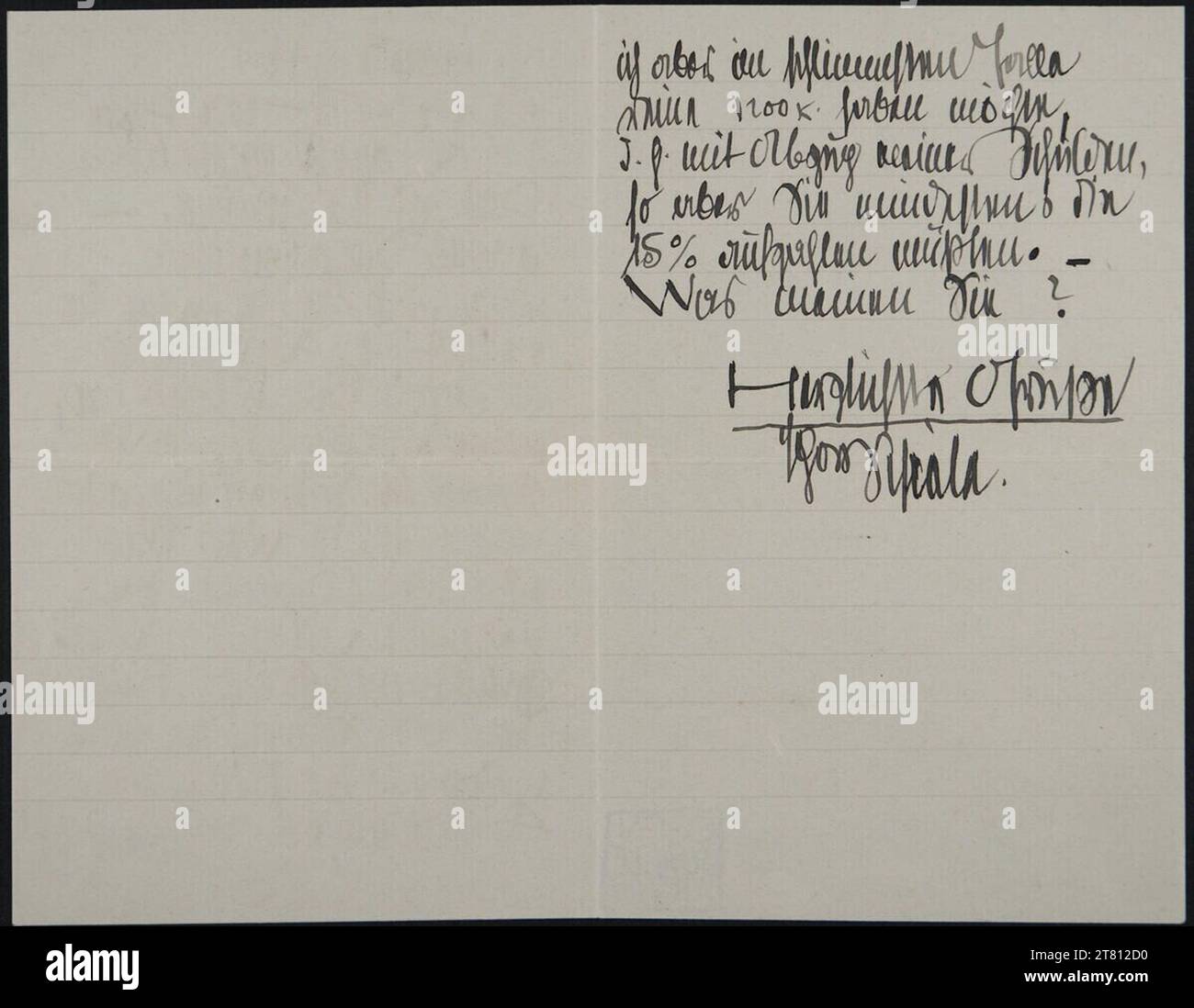 Egon Schiele (Verfasser in) Brief von Egon Schiele an Franz Hauer vom 8. Januar 1914. Tinte (schwarz) auf Papier 8. Jänner 1914 Stockfoto