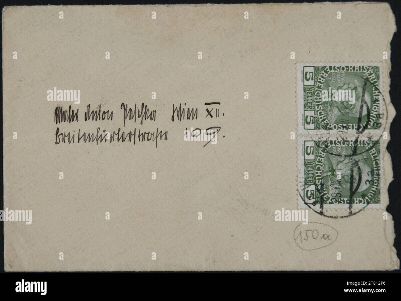 Egon Schiele (Verfasser in) Brief von Egon Schiele an Anton Peschka vom 29. August 1911. Tinte (schwarz) auf Papier 29. August 1911 , 29. August 1911 Stockfoto