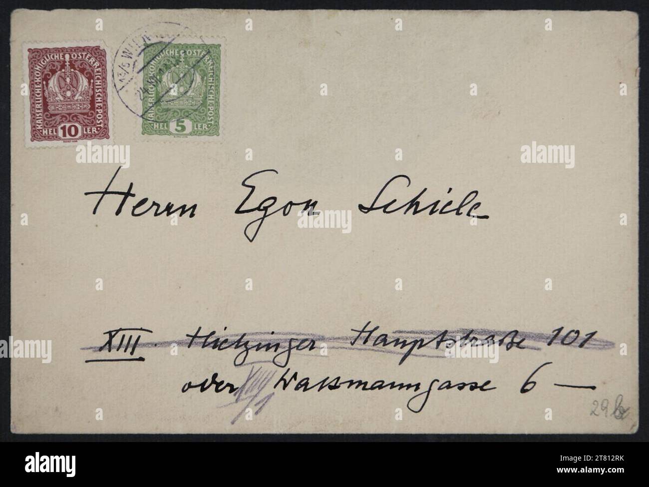 Lilly Steiner (Verfasser in) Brief von Lilly und Hugo Steiner an Josepha Harms (wahrscheinlich) vom 31. Oktober 1918. Tinte (schwarz) auf Papier 23. Juli 1918 , 23.07.1918 Stockfoto