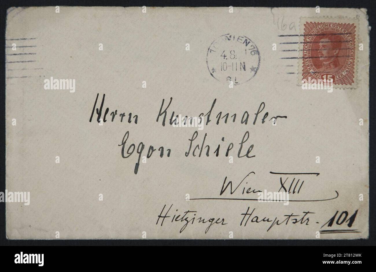 Helene Heine (Verfasser in) Brief von Helene Heine an Egon Schiele vom 29. Juli 1917. Tinte (schwarz) auf Papier 29. Juli 1917 , 29. Juli 1917 Stockfoto