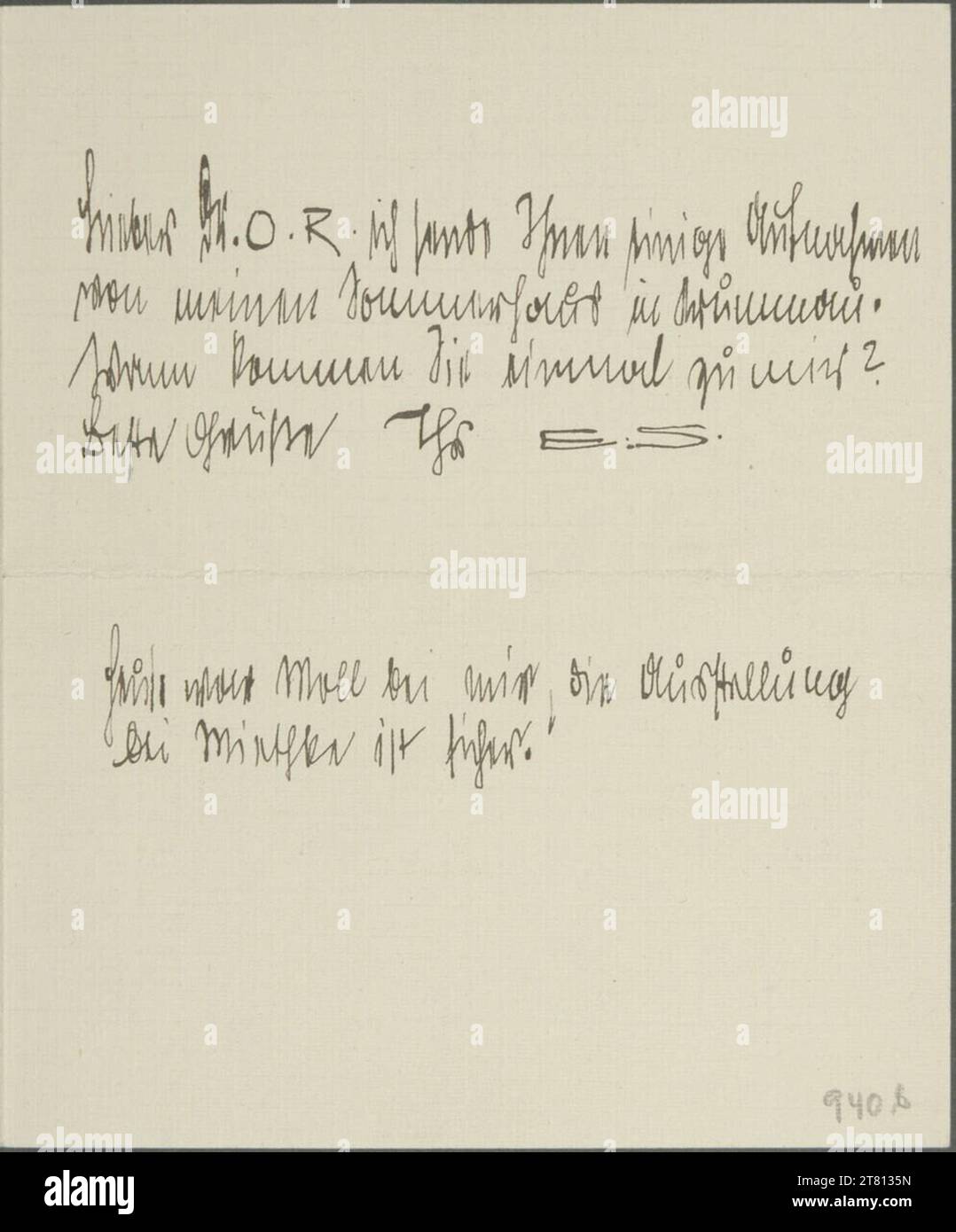 Egon Schiele (Verfasser in) Brief von Egon Schiele an Dr. Oskar Reichel vom 20. März 1911. Tinte (schwarz) auf Papier 20. März 1911 , 20. März 1911 Stockfoto
