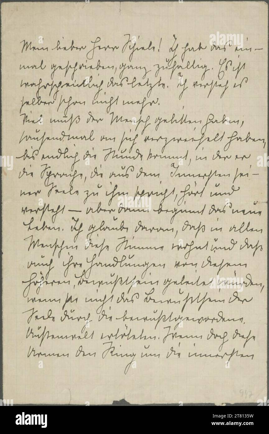 Willy Lidl (Verfasser in) Brief von Willy Lidl an Egon Schiele von Ende 1915. Tinte (schwarz) auf Papier Ende 1915 Stockfoto