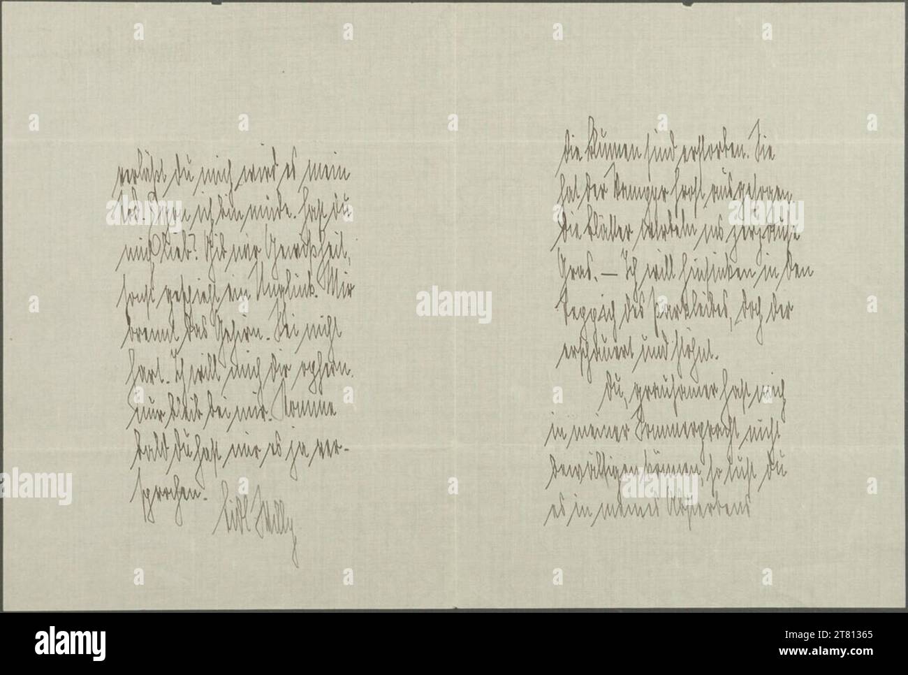 Willy Lidl (Verfasser in) Brief von Willy Lidl an Egon Schiele vom 21. Oktober 1910. Tinte (schwarz) auf Papier 21. Oktober 1910 , 21. 10. 1910 Stockfoto