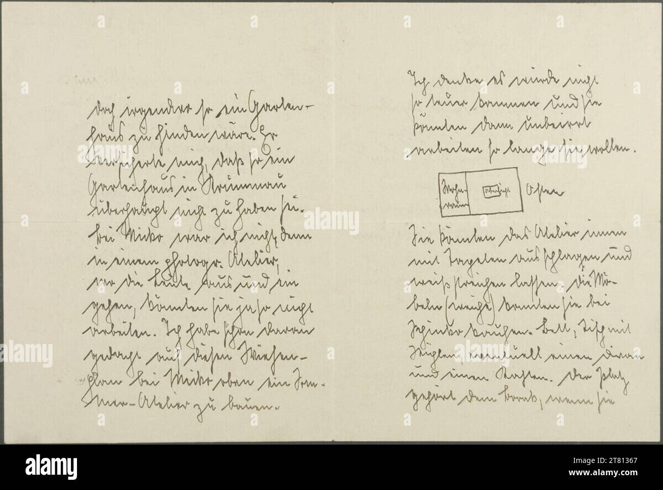 Willy Lidl (Verfasser in) Brief von Willy Lidl an Egon Schiele vom 2. März 1911. Tinte (schwarz) auf Papier 2. März 1911 , 02.03.1911 Stockfoto