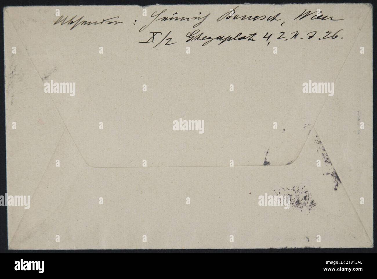 Heinrich Benesch (Verfasser in) Brief von Heinrich Benesch an Egon Schiele vom 3. August 1917. Tinte (schwarz) auf Papier 3. August 1917 , 03. 08. 1917 Stockfoto