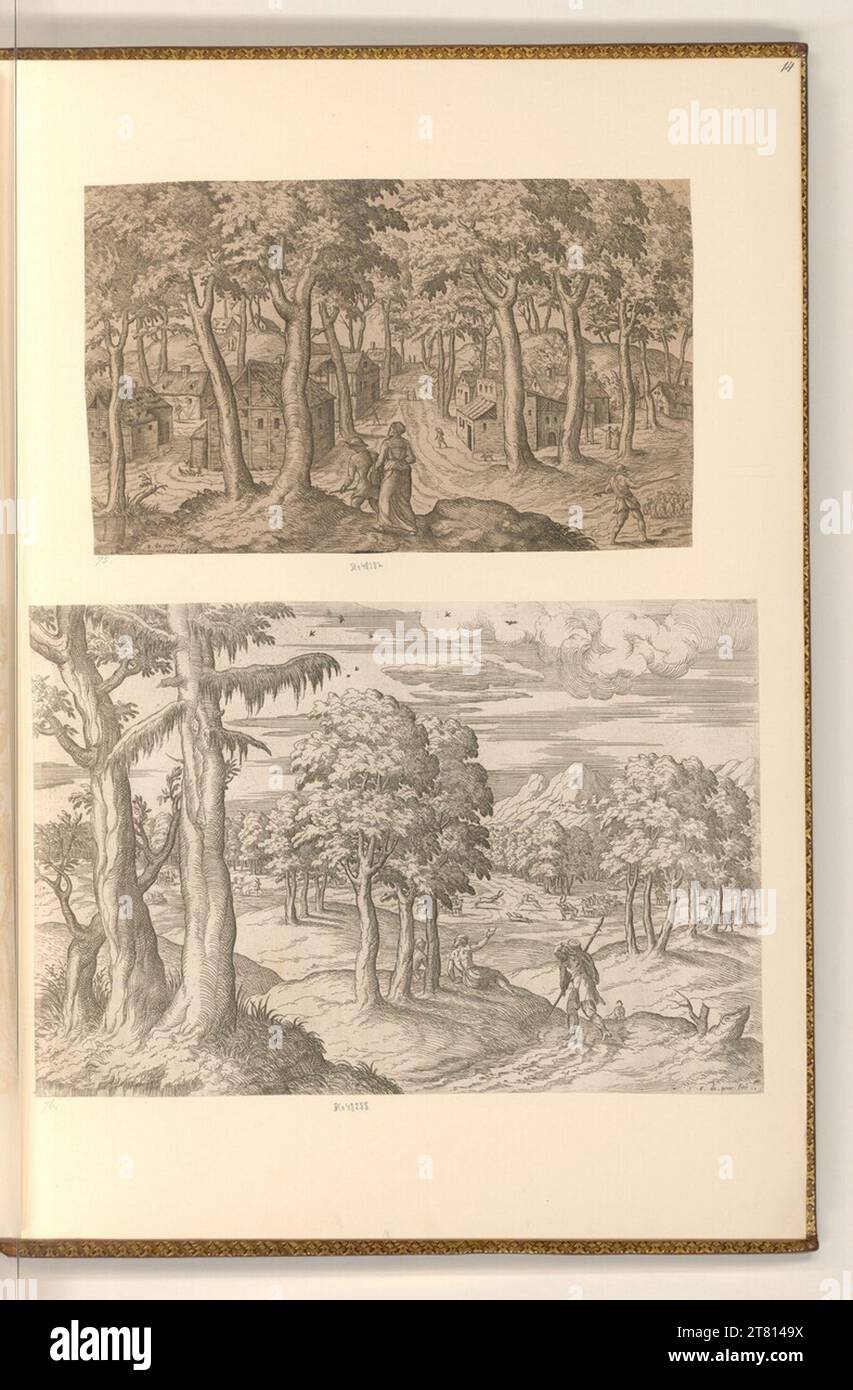 Jean Cousin (Gravierer) Landschaft. Ätzen 1520-1590 , 1520/1590 Stockfoto