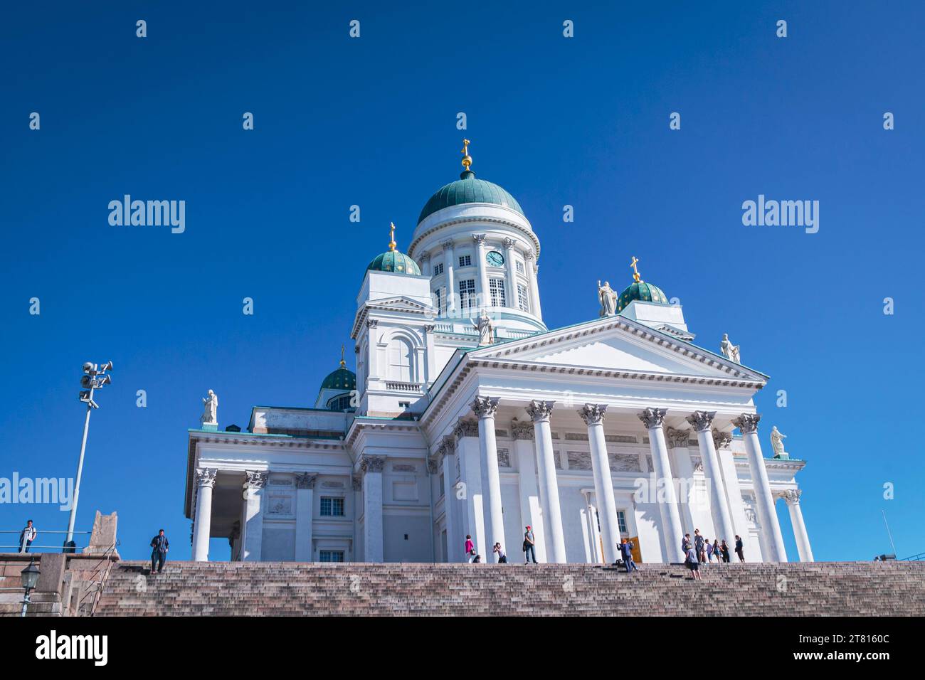 Kathedrale von Helsinki in Helsinki Finnland an einem perfekten Sommertag im Juli 2015 Stockfoto