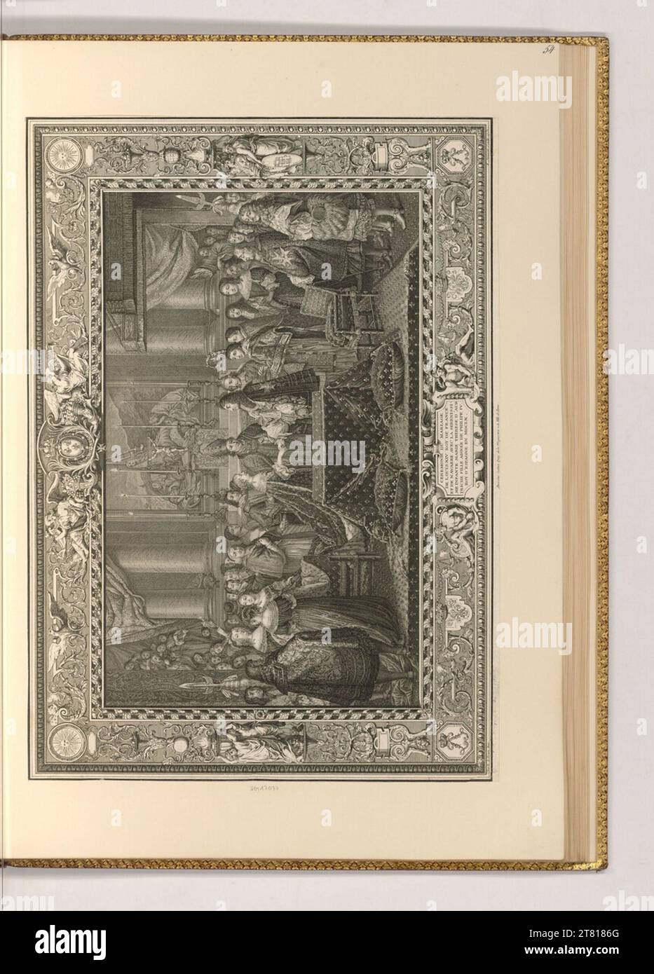 Edmé Jeaurat (Engraver) Heirat Ludwigs XIV. Kupferstich, Ätzung 1731 , 1731 Stockfoto