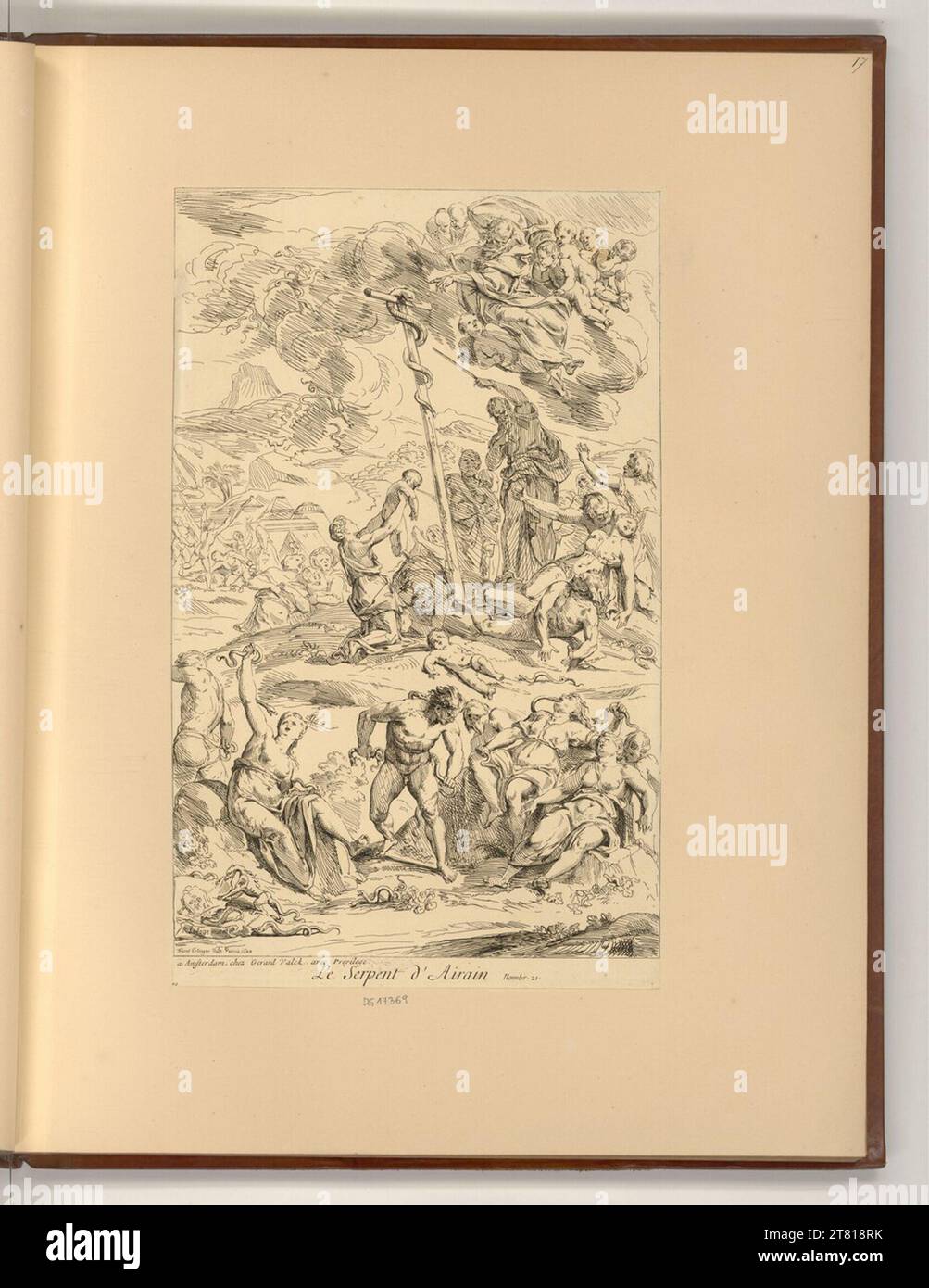 Franz Ertinger (Gravierer) die Messingschlange. Ätzen 1683 , 1683 Stockfoto