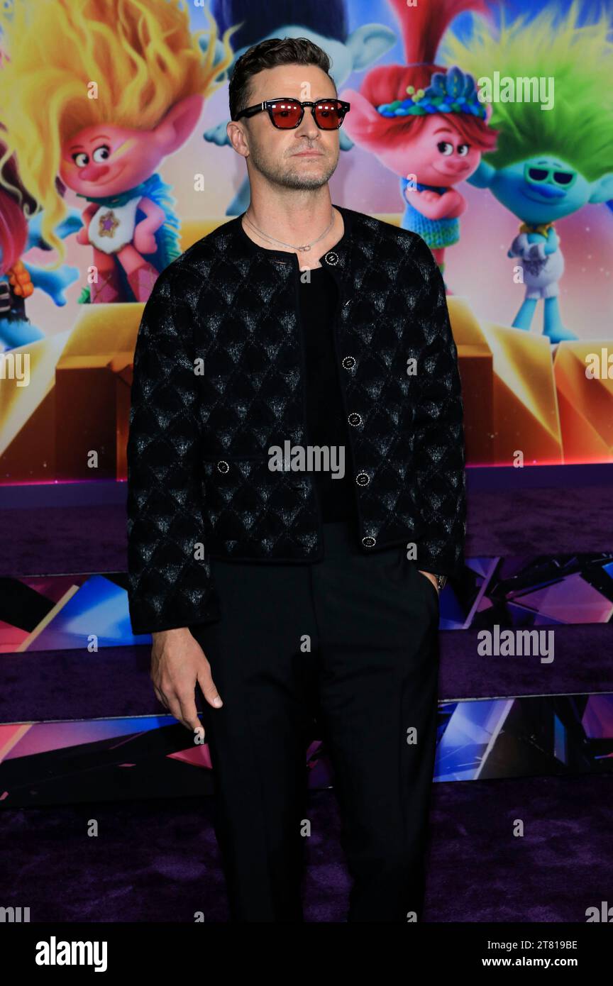 Justin Timberlake beim Special Screening des Animationsfilms 'Trolls Band Together / Trolls - gemeinsam stark' im TCL Chinese Theatre. Los Angeles, 15.11.2023 Stockfoto