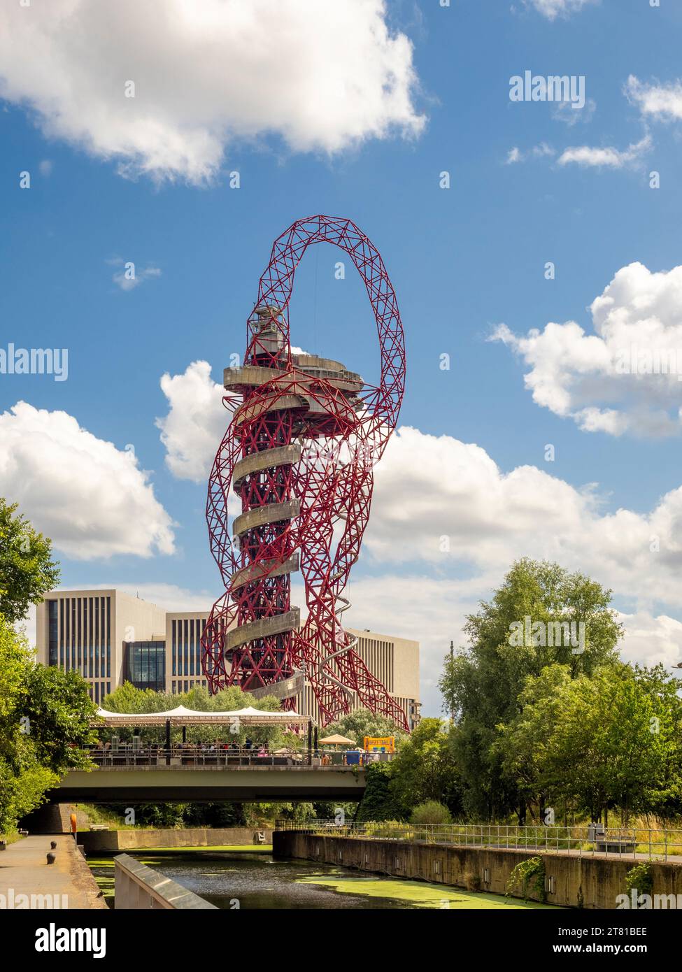 Die ArcelorMittal Orbit Skulptur, entworfen von Anish Kapoor und Cecil Balmond. Olympic Park, Stratford, London Stockfoto