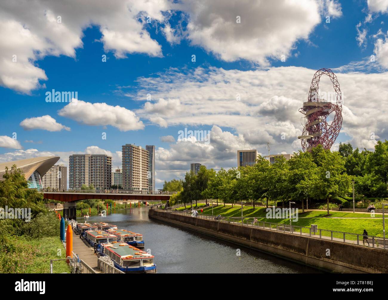 Die ArcelorMittal Orbit Skulptur, entworfen von Anish Kapoor und Cecil Balmond. Olympic Park, Stratford, London Stockfoto