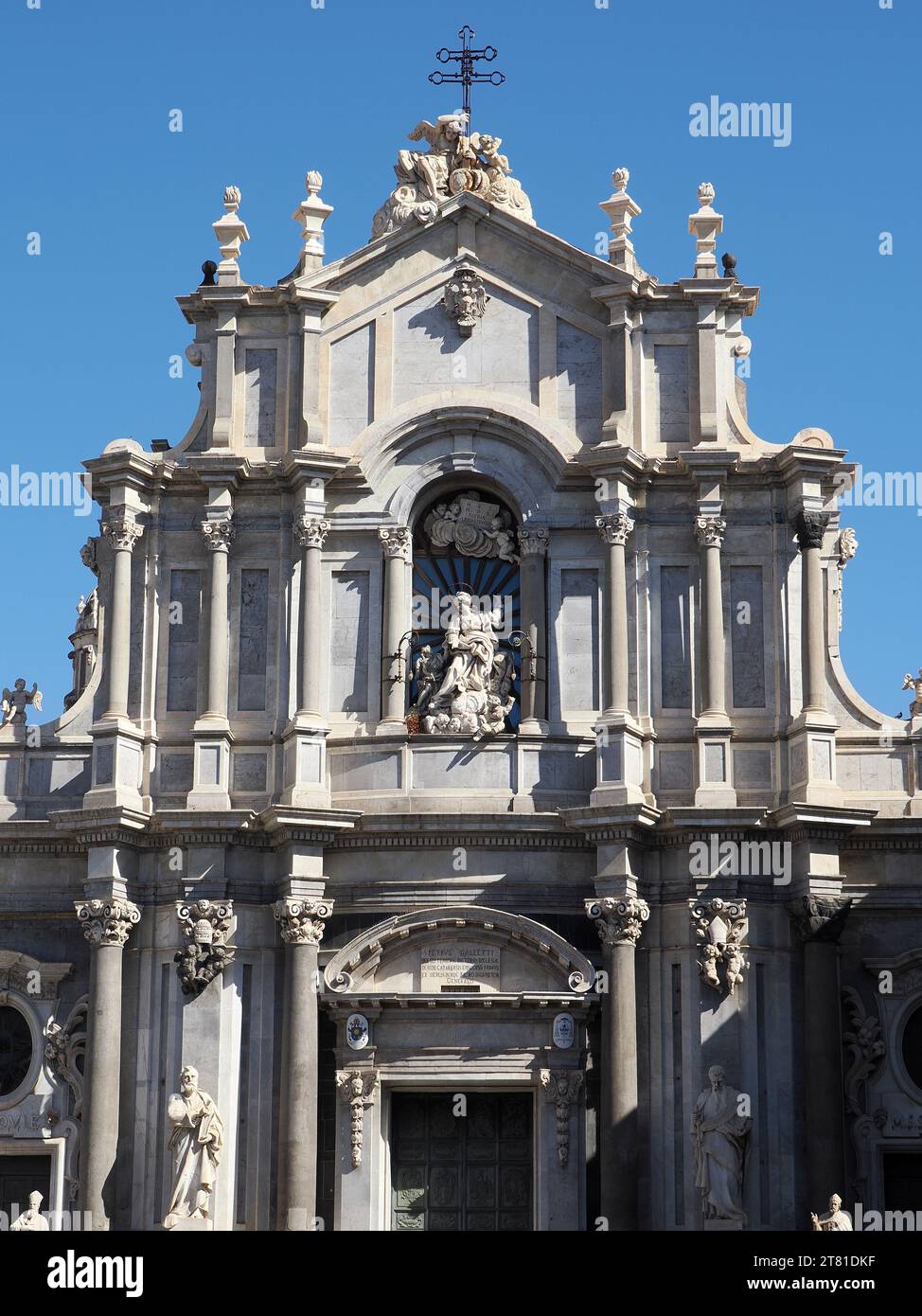Basilika Cattedrale metropolitana di Sant'Agata römisch-katholische Kathedrale, Duomo di Catania, Kathedrale von Catania, Catania, Sizilien, Sizilien, Italien, Europa Stockfoto