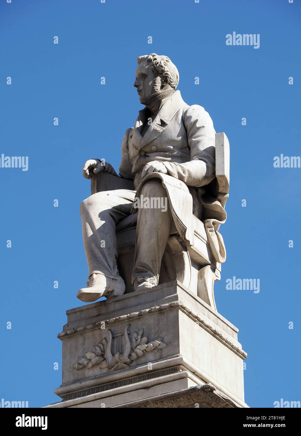 Denkmal für Vincenzo Bellini, Piazza Stesicoro, Catania, Sizilien, Sizilien, Italien, Europa Stockfoto