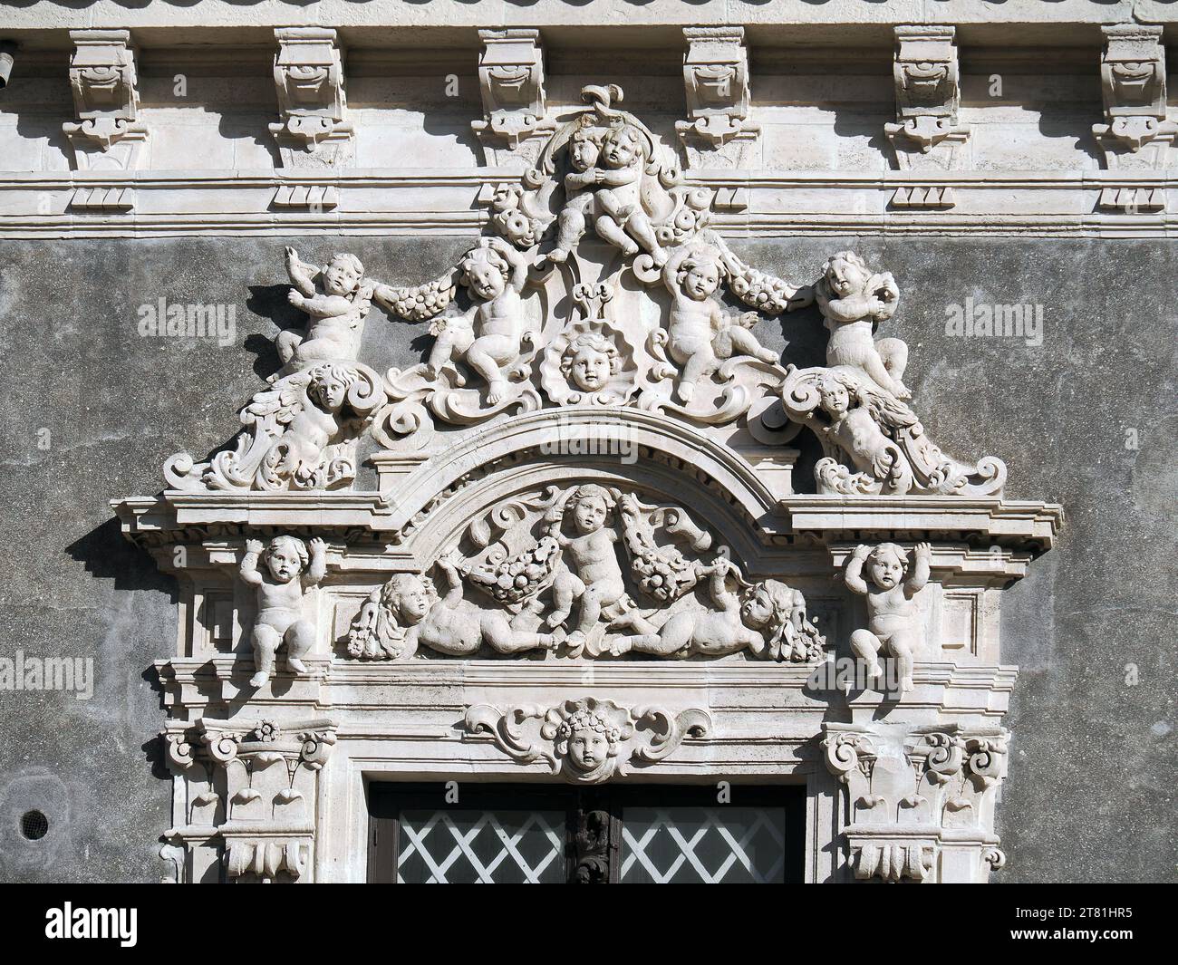 Palazzo Biscari, Biscari Palast, Via Museo Biscari, Catania, Sizilien, Sizilien, Italien, Europa Stockfoto