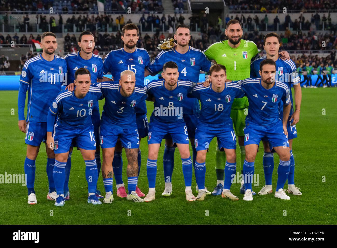 italien posiert für ein Mannschaftsfoto während der Qualifikation der
