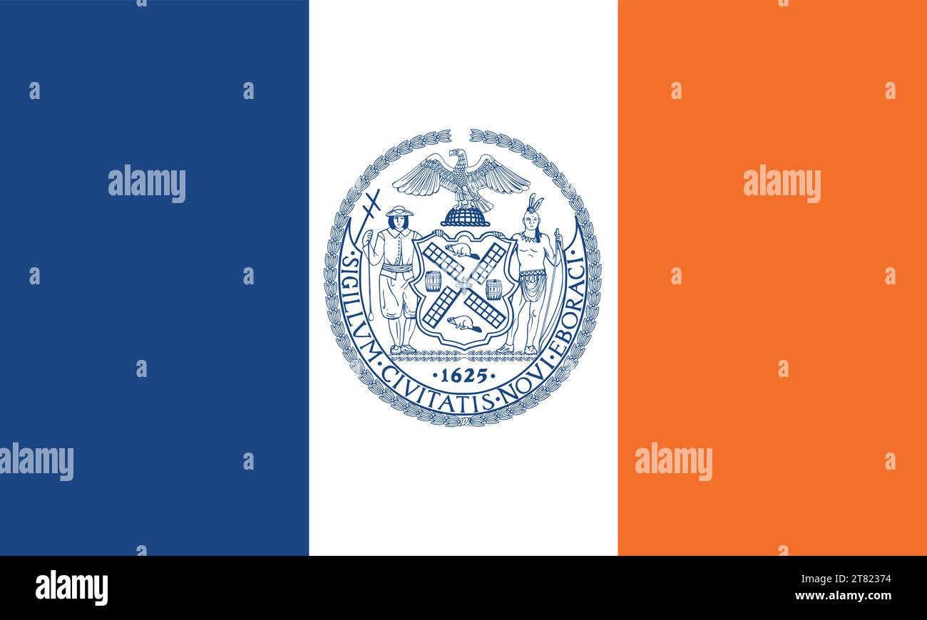 Flagge der NEW YORK CITY, USA Stock Vektor