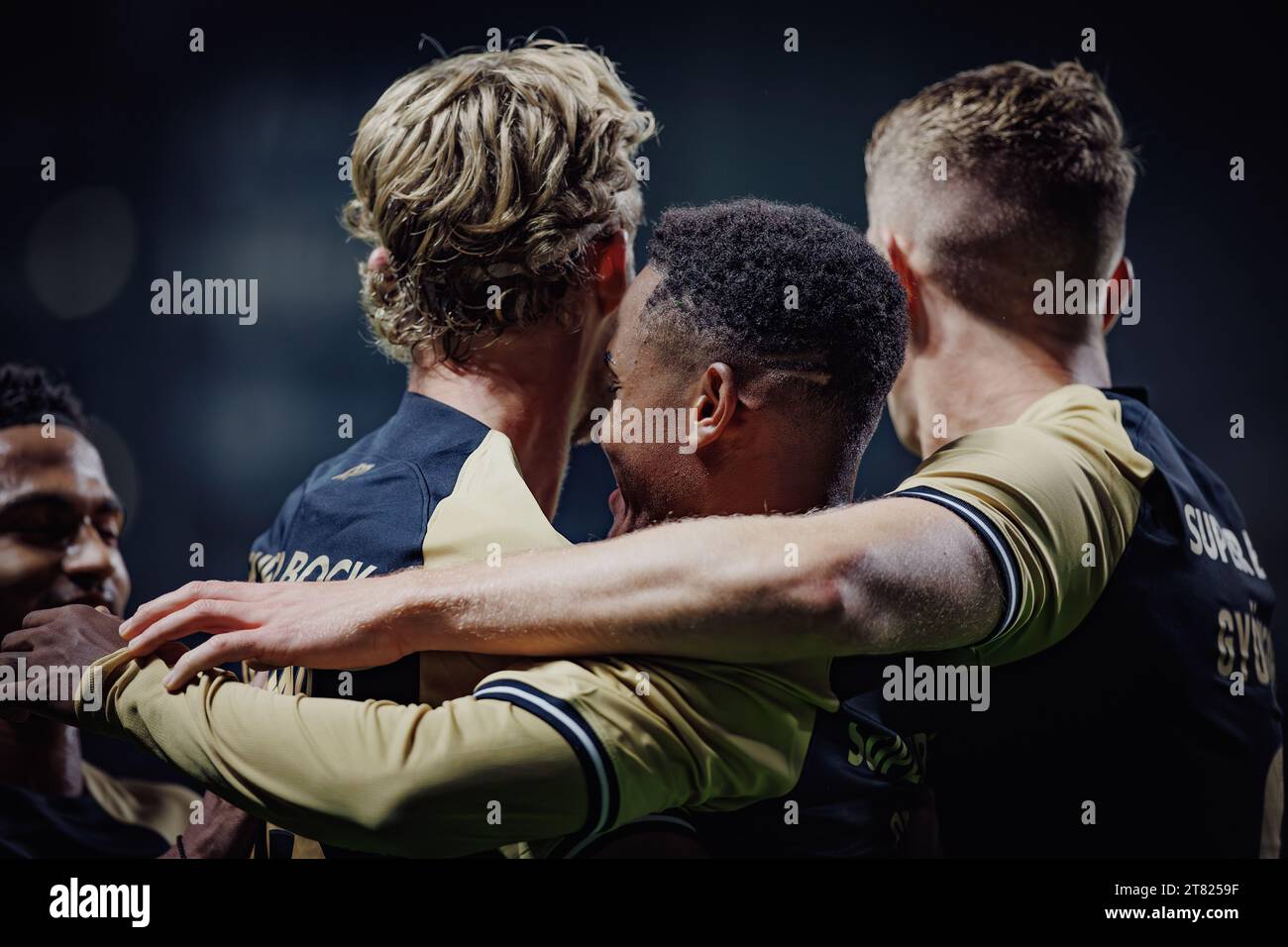 Geny Catamo feiert, nachdem er beim Spiel der Liga Portugal 23/24 zwischen Boavista FC und Sporting CP im Estadio do Bessa Seculo XXI, Porto, Stockfoto